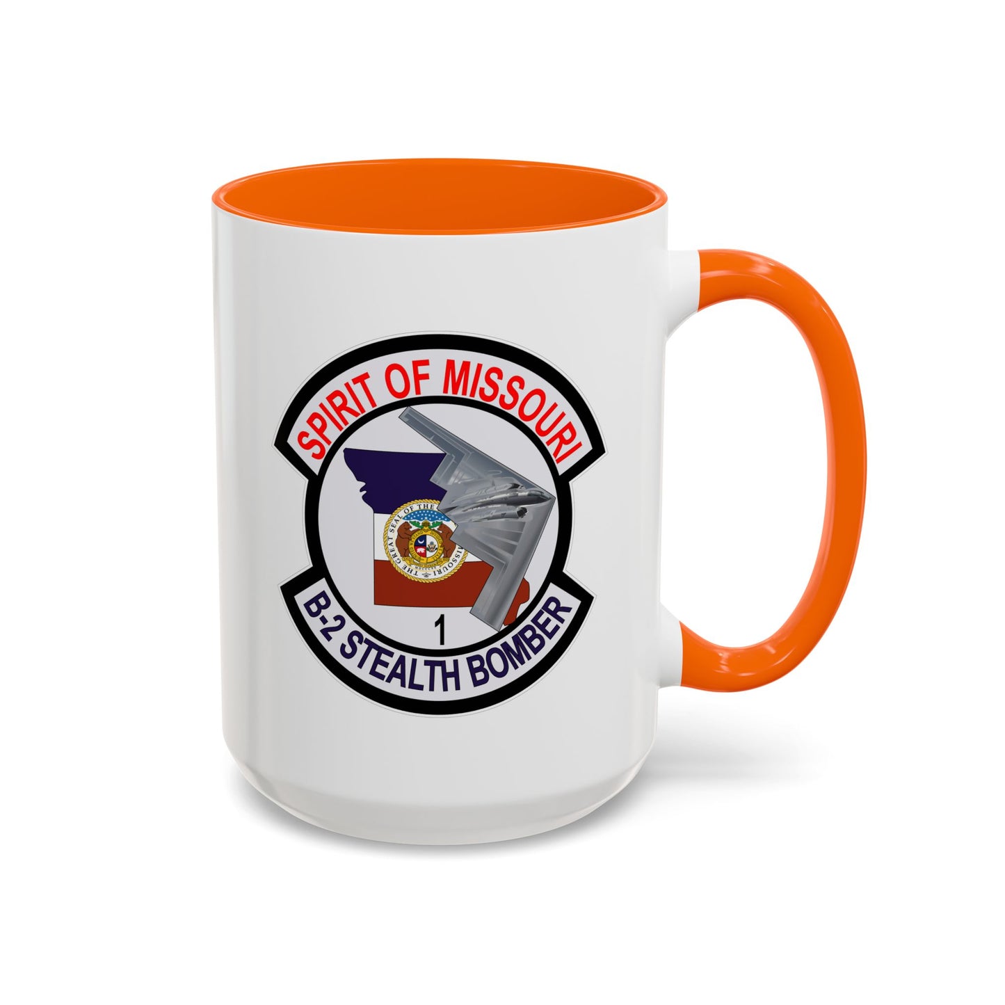 Accent Coffee Mug (11oz & 15oz) - USAF - B2 - Spirit of Missouri - Stealth Bomber wo Txt