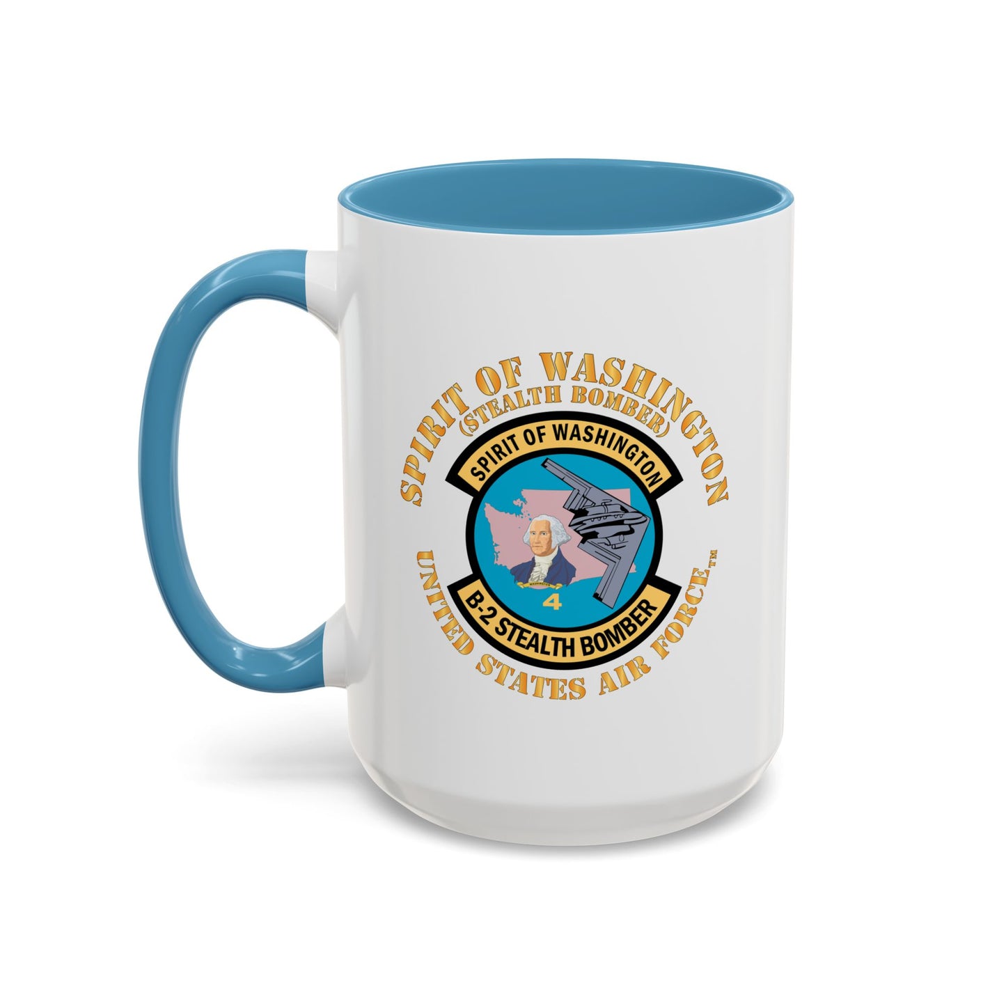 Accent Coffee Mug (11oz & 15oz) - USAF - B2 - Spirit of Washington - Stealth Bomber X 300