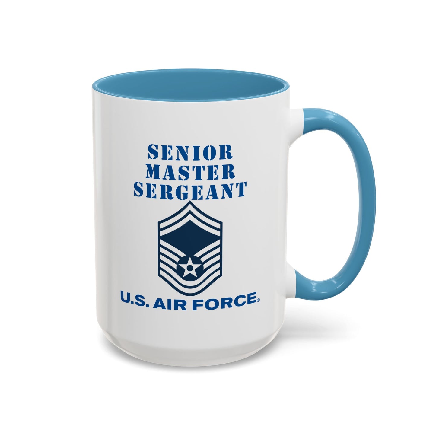 Accent Coffee Mug (11oz & 15oz) - USAF - Senior Master Sergeant (E8a) - 2020 - US Air Force w Text X 300