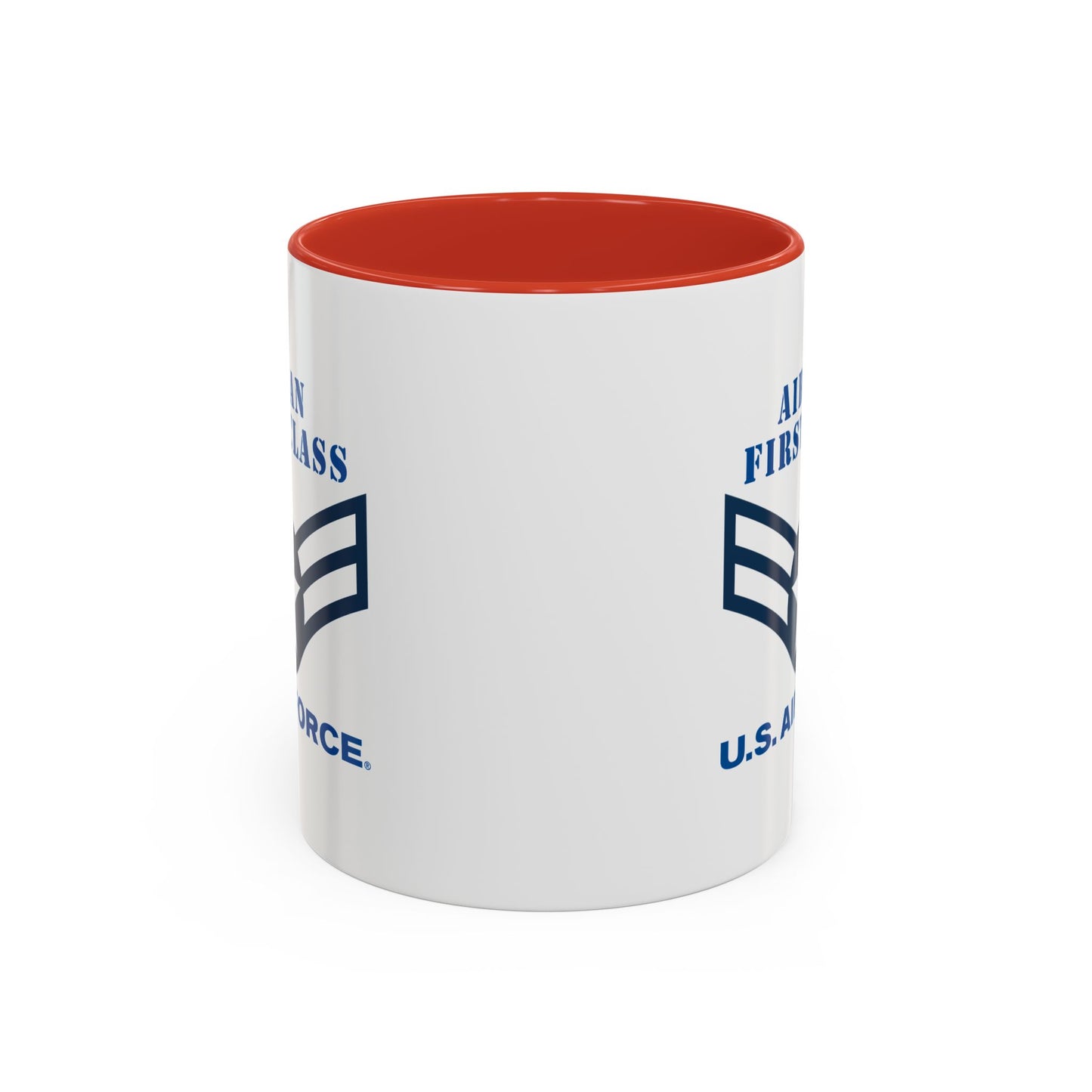 Accent Coffee Mug (11oz & 15oz) - USAF - Airman - First Class (E3) - 2020 - US Air Force w Text X 300
