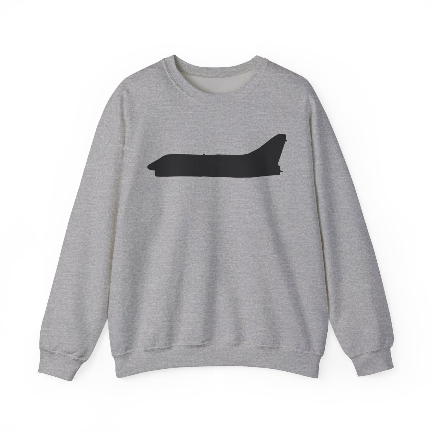 Crewneck Sweatshirt - Aircraft - Navy - A-7B Corsair II - Side - Silhouette X 300