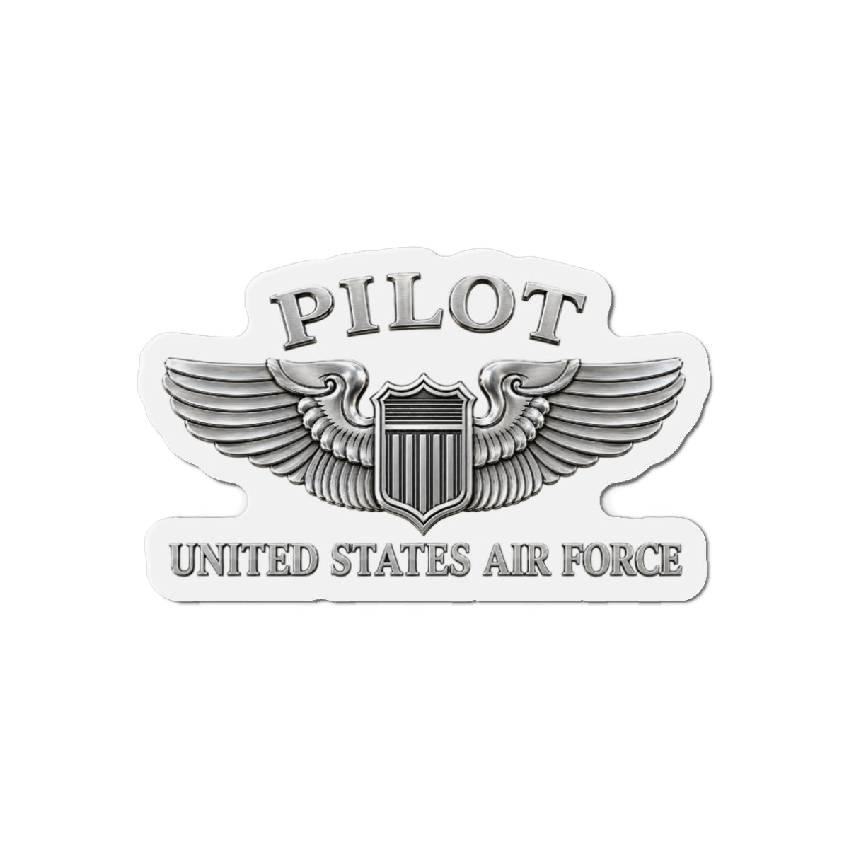 Die-Cut Magnet - USAF - Basic Pilot Badge - United States Air Force - 3D - Enhanced