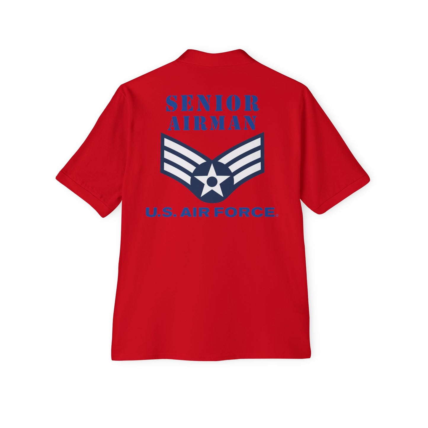 Men's Piqué Polo - USAF - Senior Airman (E4) - 2020 - US Air Force w Text X 300