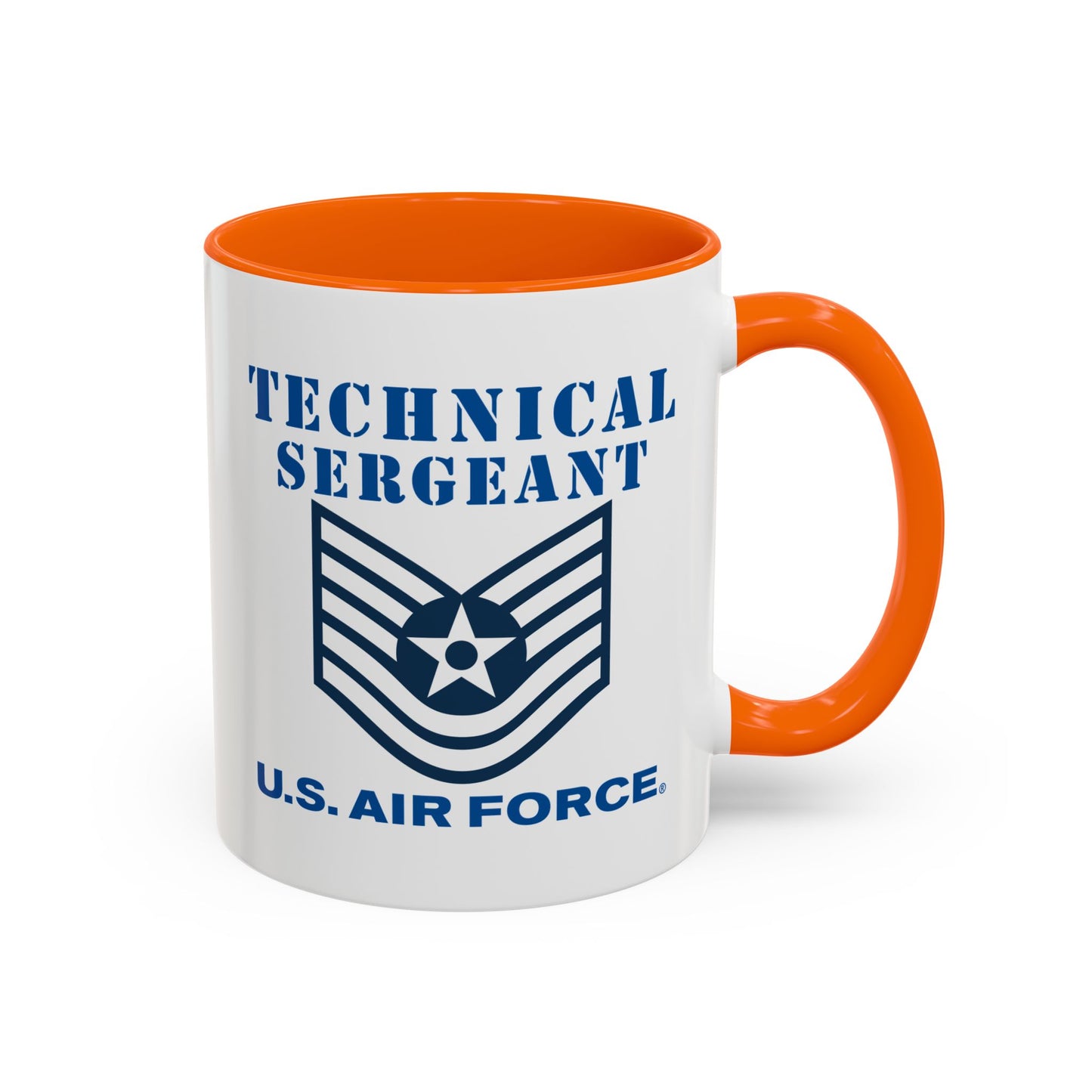Accent Coffee Mug (11oz & 15oz) - USAF - Technical Sergeant (E6) - 2020 - US Air Force w Text X 300