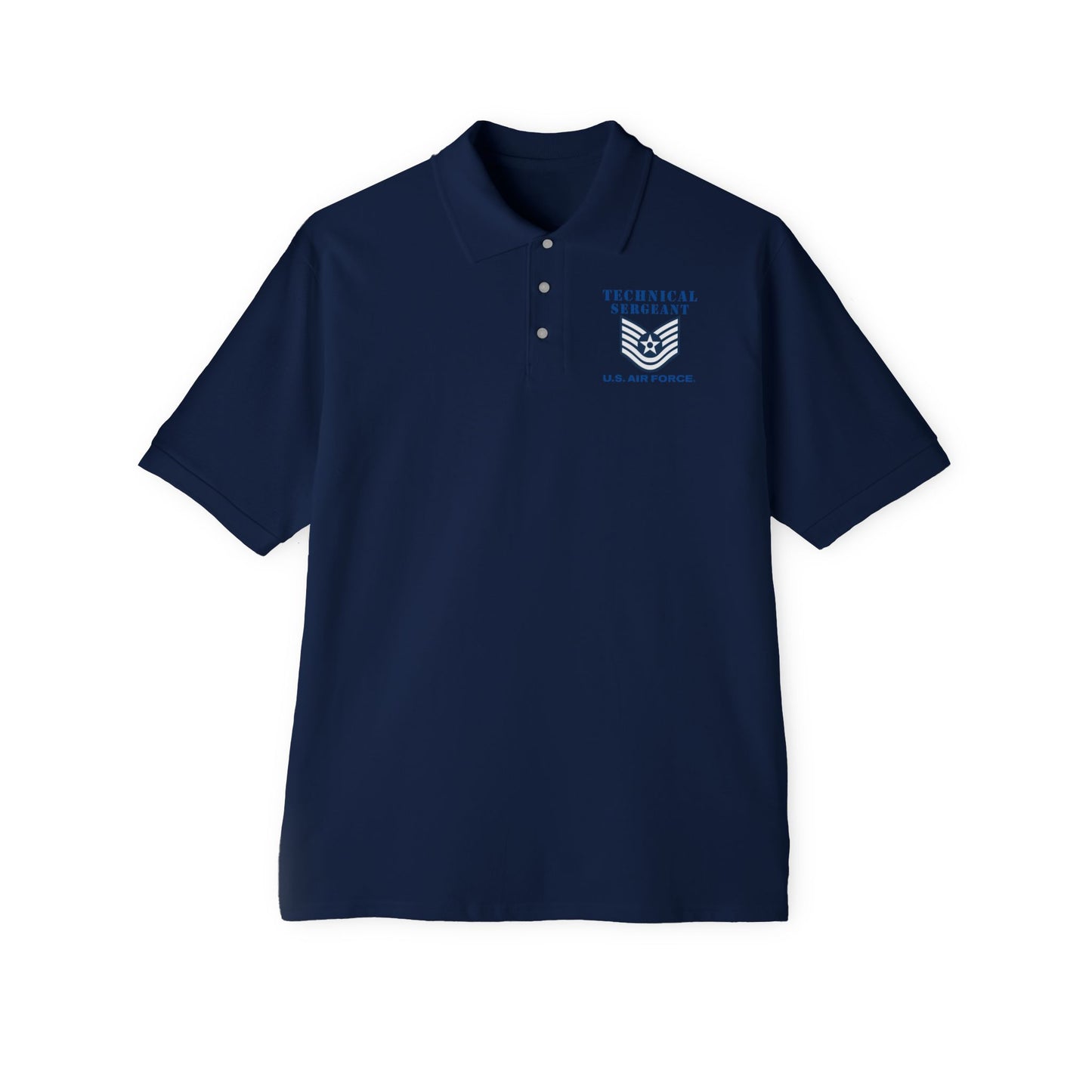 Men's Piqué Polo - USAF - Technical Sergeant (E6) - 2020 - US Air Force w Text X 300