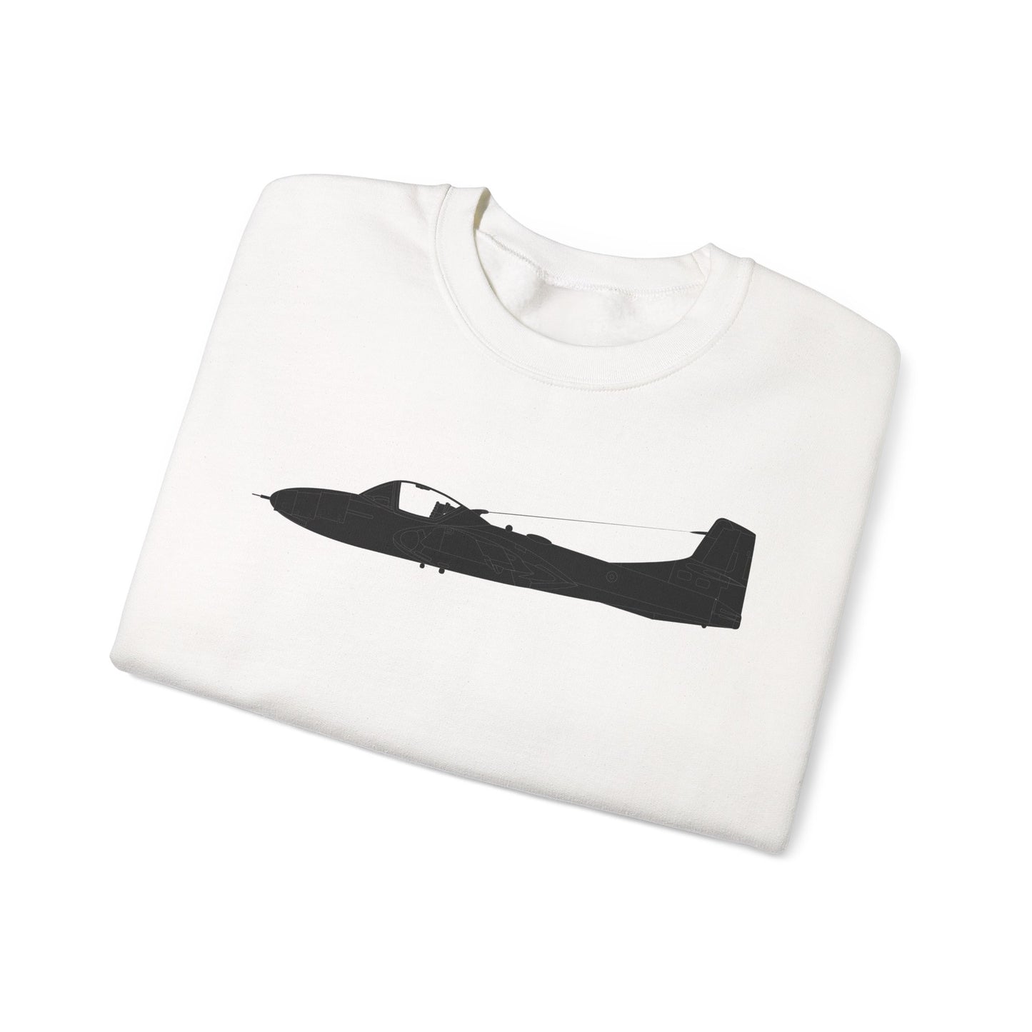 Crewneck Sweatshirt - Aircraft - T-37-Trainer - Top - Black - Metal X 300