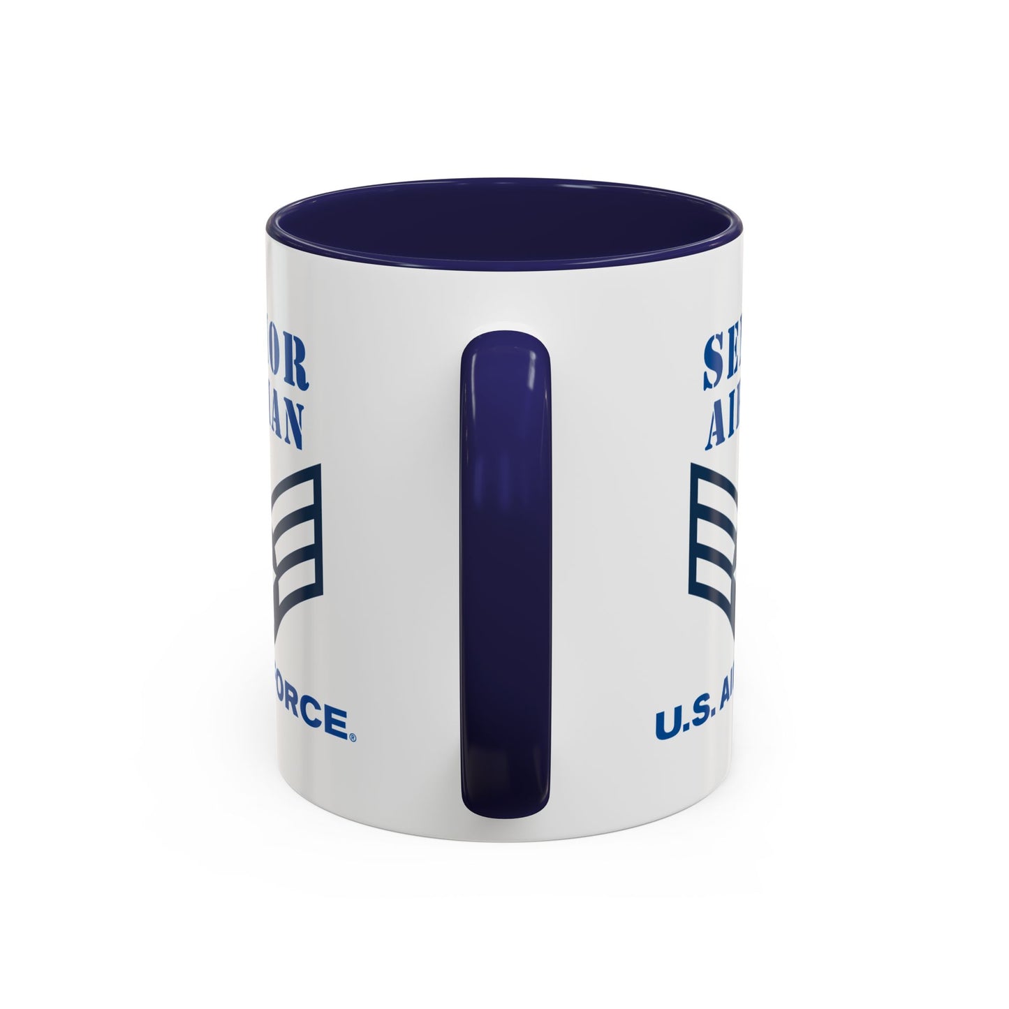 Accent Coffee Mug (11oz & 15oz) - USAF - Senior Airman (E4) - 2020 - US Air Force w Text X 300