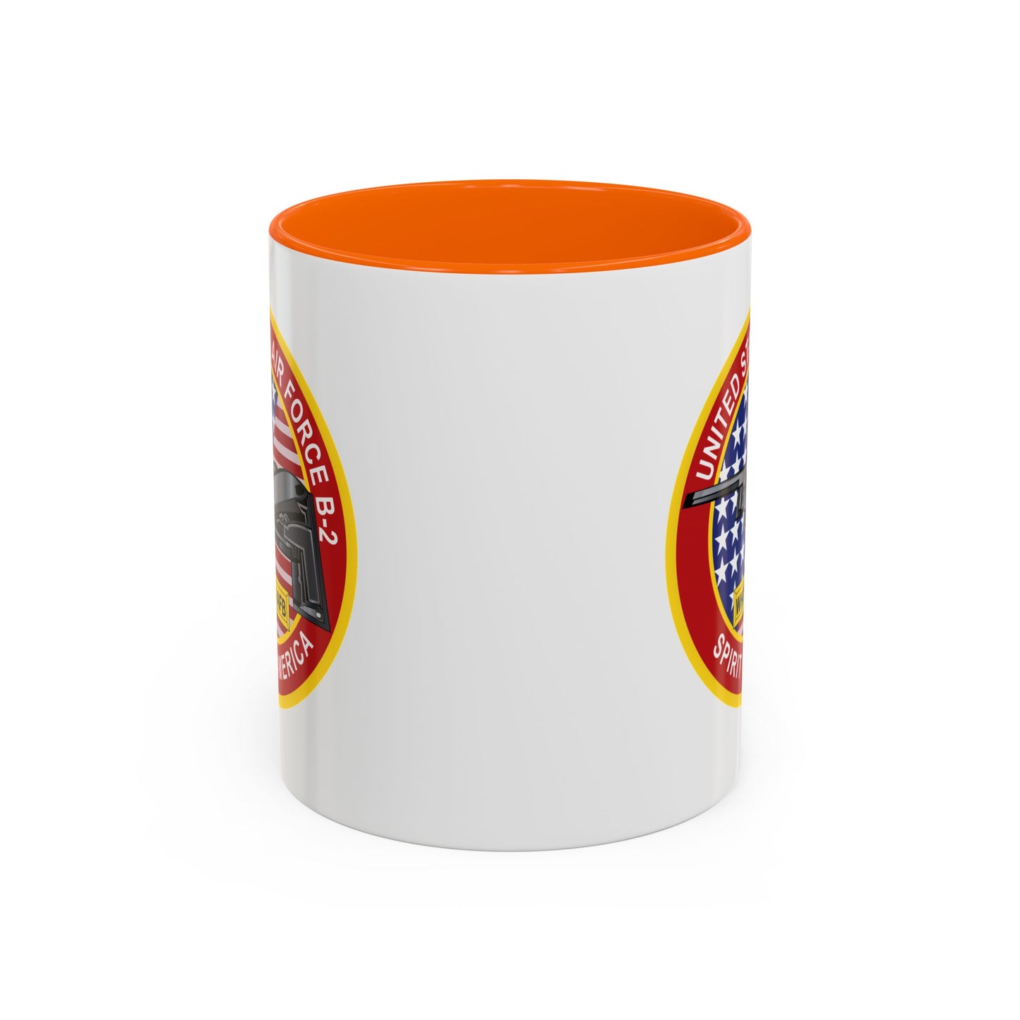 Accent Coffee Mug (11oz & 15oz) - USAF - B2 - Spirit - Stealth Bomber wo Txt