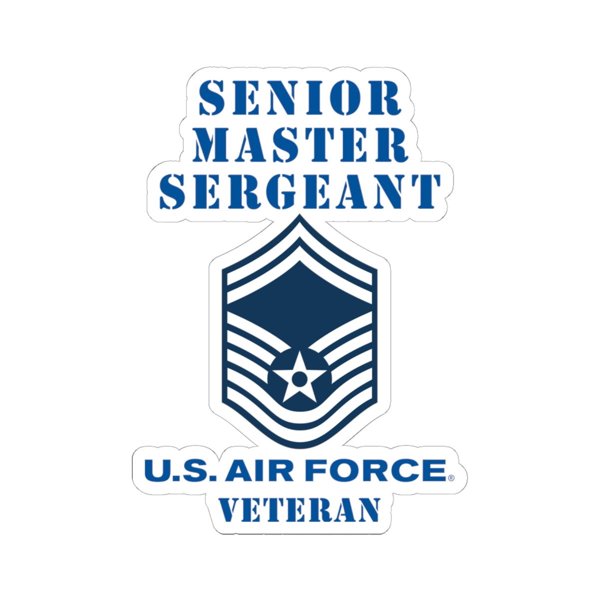 Kiss-Cut Stickers - USAF - Senior Master Sergeant (E8a) - 2020 - Veteran