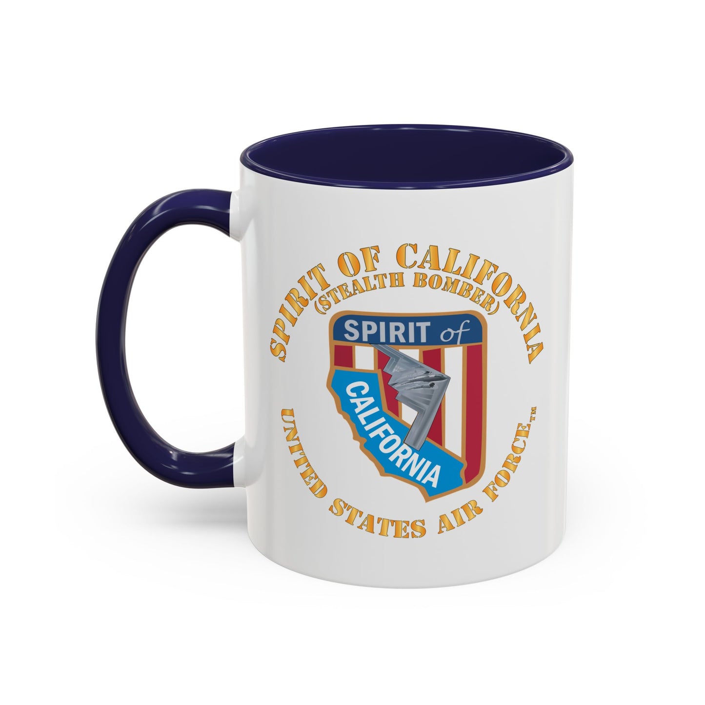 Accent Coffee Mug (11oz & 15oz) - USAF - B2 - Spirit of California - Stealth Bomber X 300