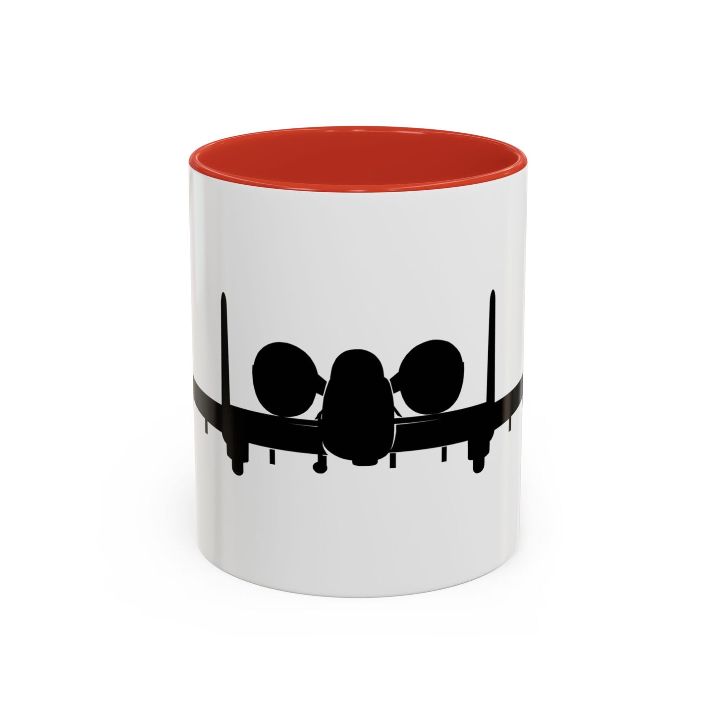 Accent Coffee Mug (11oz & 15oz) - Aircraft - USAF - A-10 Thunderbolt II - Front - Silhouette X 300