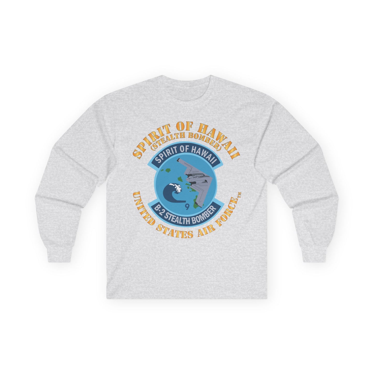Unisex Ultra Cotton Long Sleeve Tee - USAF - B2 - Spirit of Hawaii - Stealth Bomber X 300