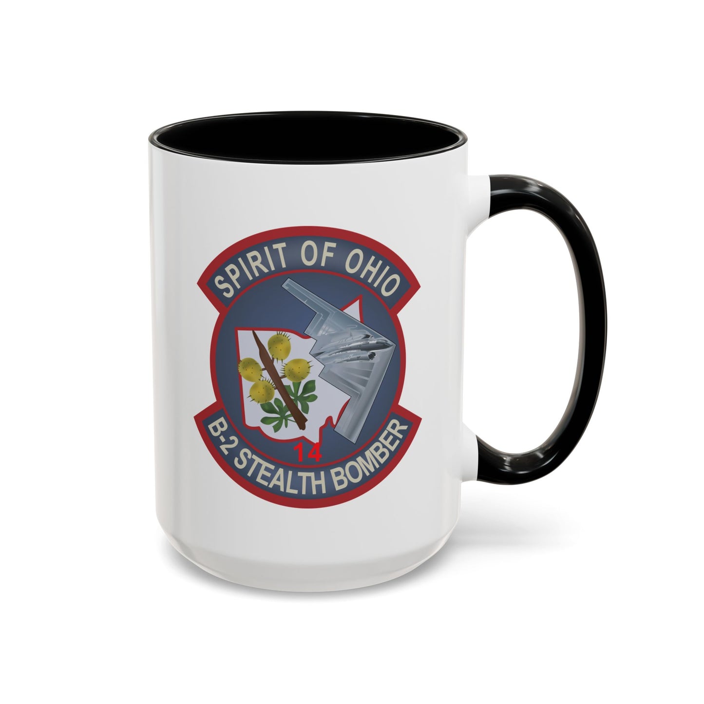 Accent Coffee Mug (11oz & 15oz) - USAF - B2 - Spirit of Ohio - Stealth Bomber wo txt X 300