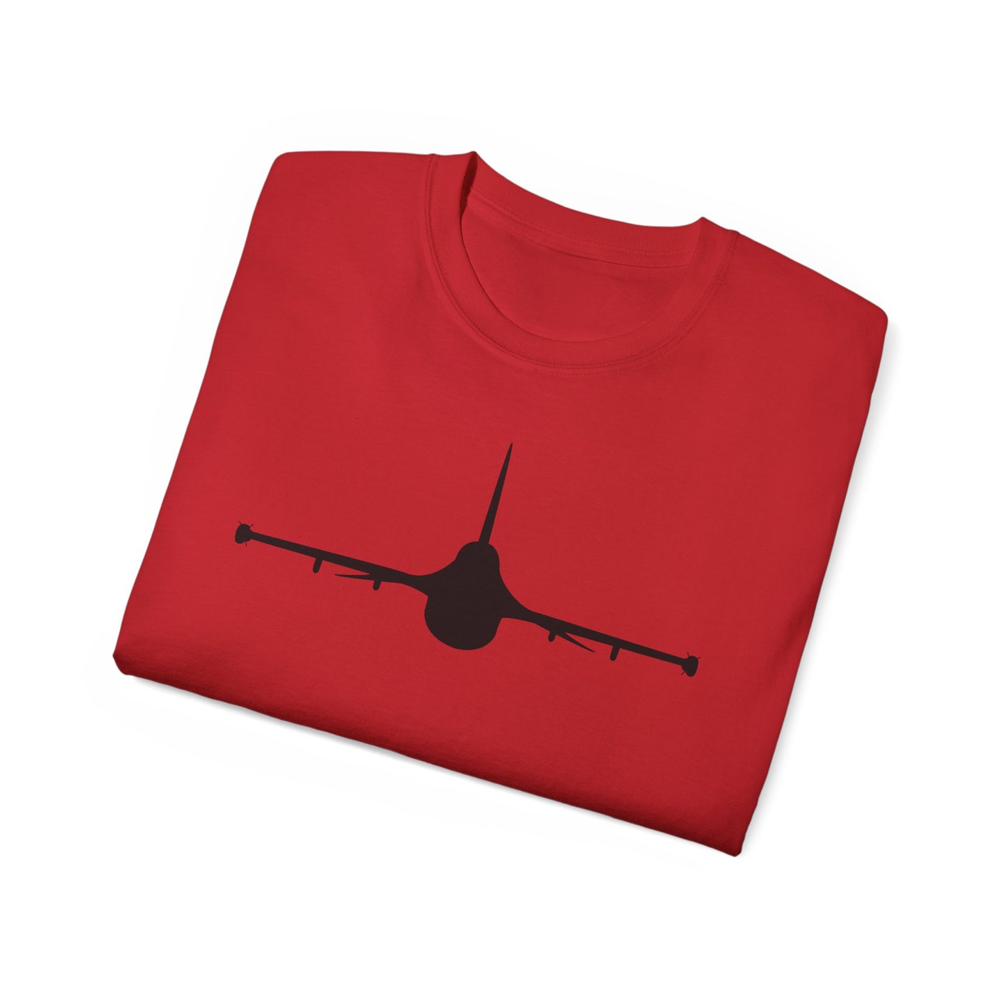 Unisex Ultra Cotton Tee - Aircraft - F-16 - Front - Silhouette wo Txt X 300
