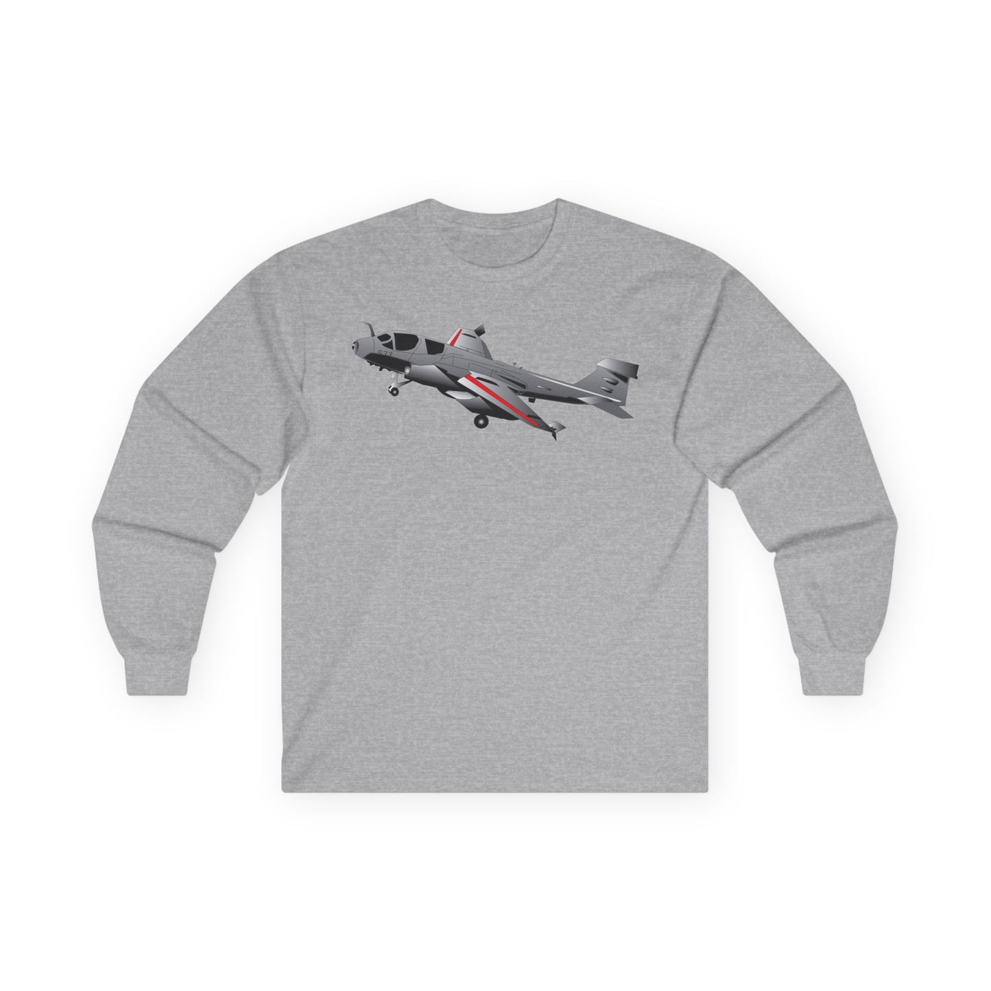 Unisex Ultra Cotton Long Sleeve Tee - Aircraft - Navy - A-6A Intruder X 300