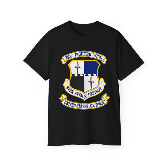 Unisex Ultra Cotton Tee - 52nd Fighter Wing - Shield - United States Air Force w TM