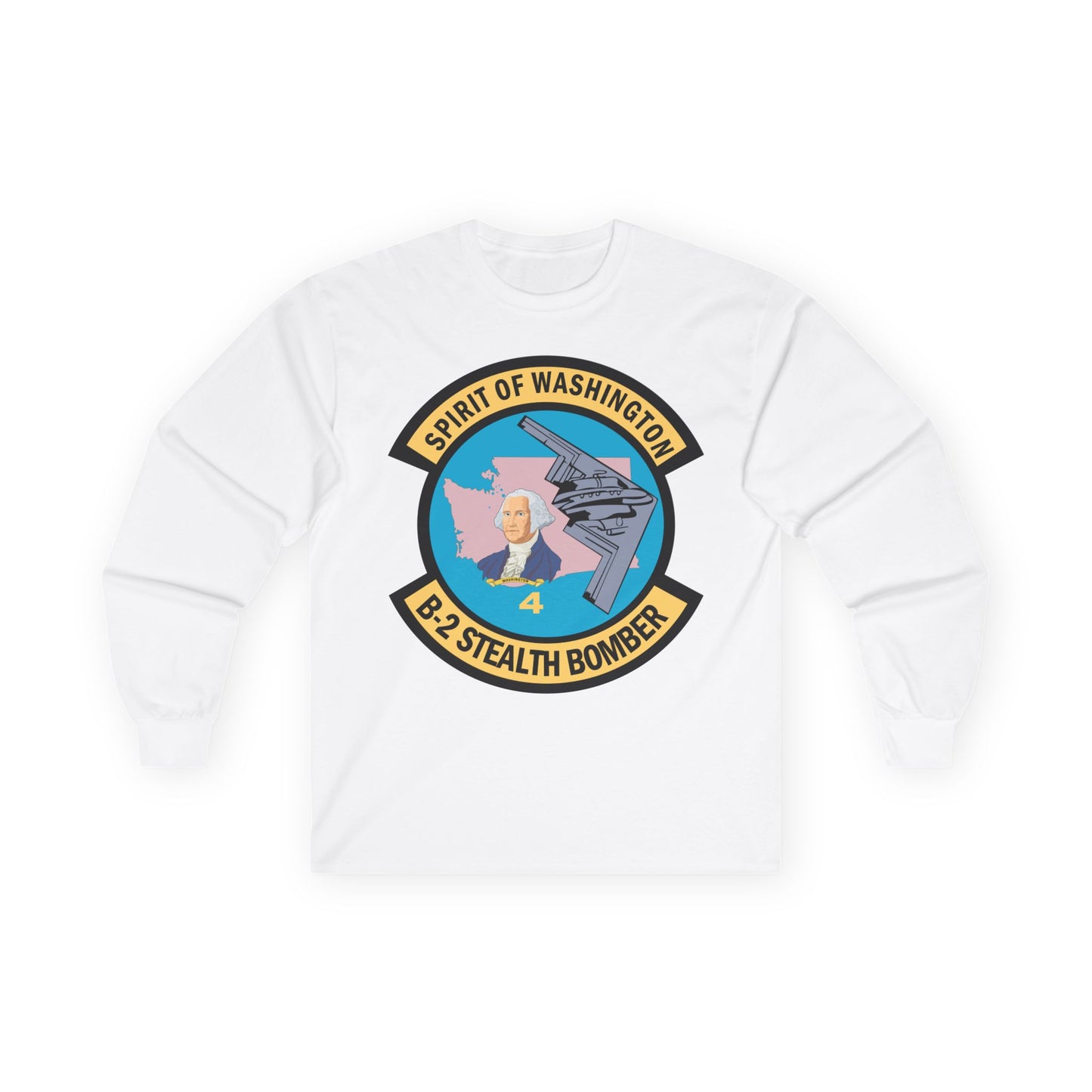Unisex Ultra Cotton Long Sleeve Tee - USAF - B2 - Spirit of Washington - Stealth Bomber wo txt X 300
