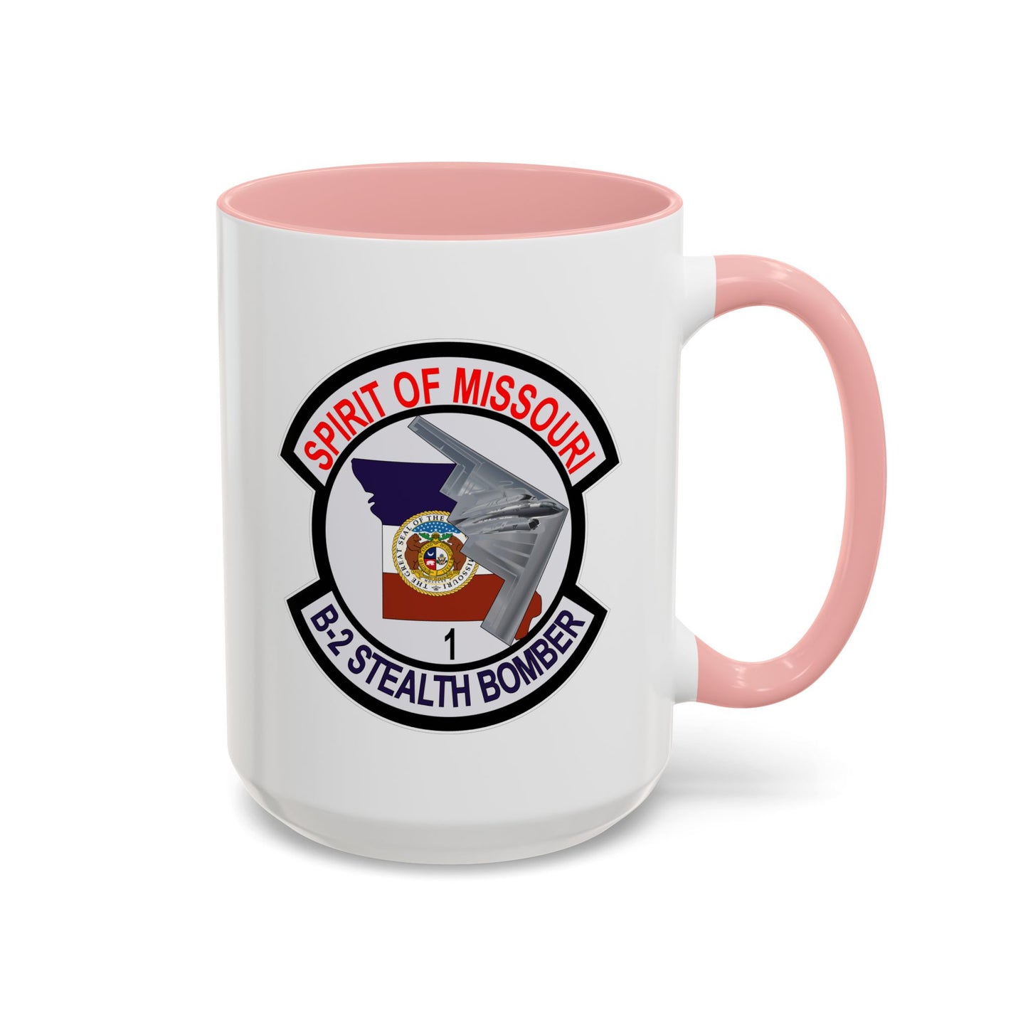 Accent Coffee Mug (11oz & 15oz) - USAF - B2 - Spirit of Missouri - Stealth Bomber wo Txt
