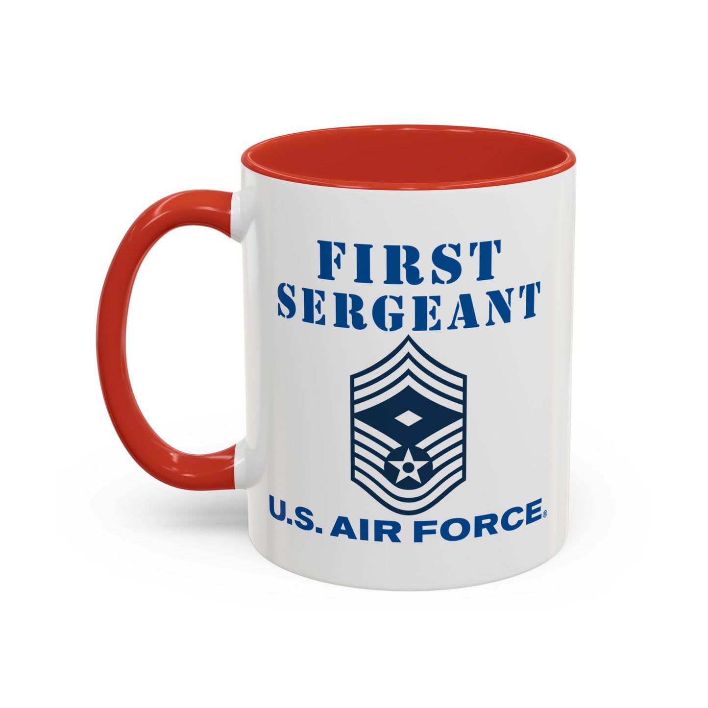 Accent Coffee Mug (11oz & 15oz) - USAF - First Sergeant (E9b) - 2020 - US Air Force w Text X 300