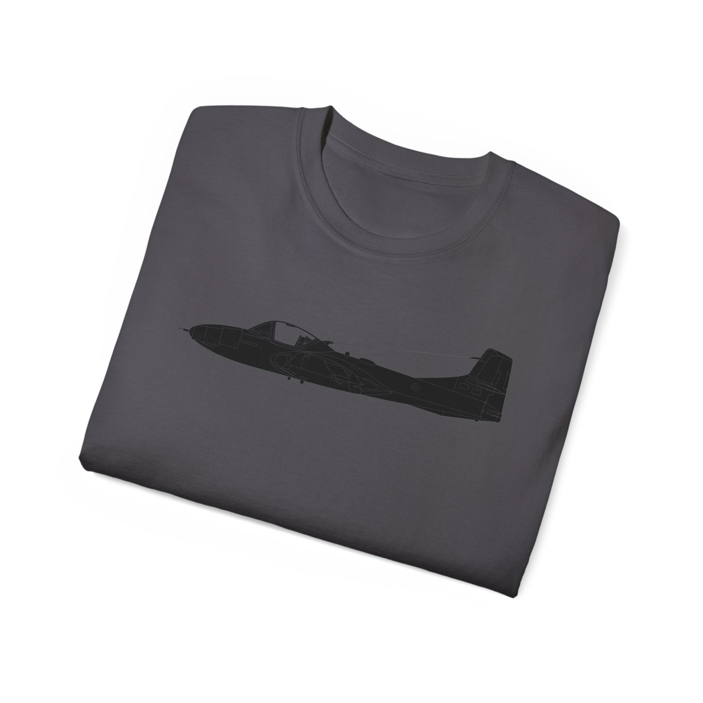 Unisex Ultra Cotton Tee - Aircraft - T-37-Trainer - Top - Black - Metal X 300