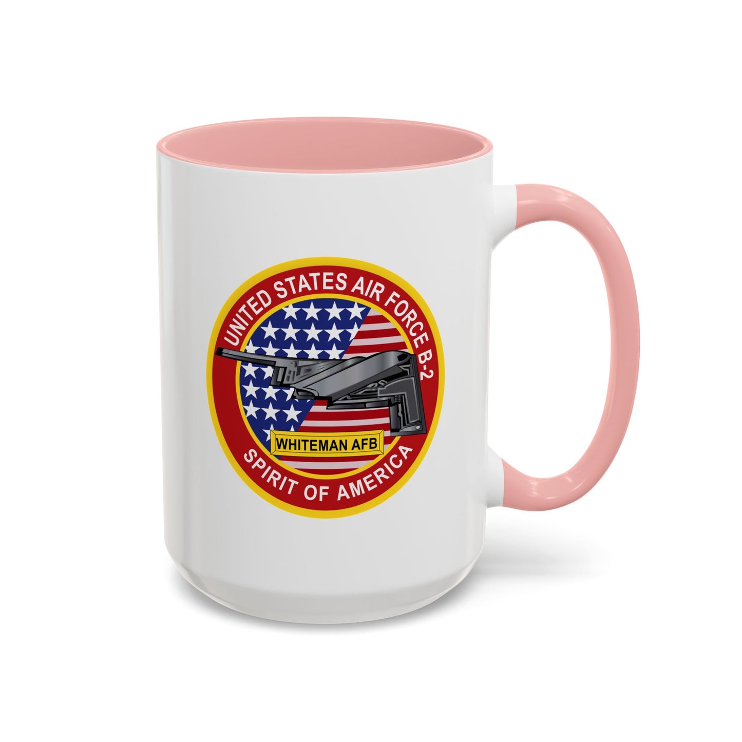 Accent Coffee Mug (11oz & 15oz) - USAF - B2 - Spirit - Stealth Bomber wo Txt