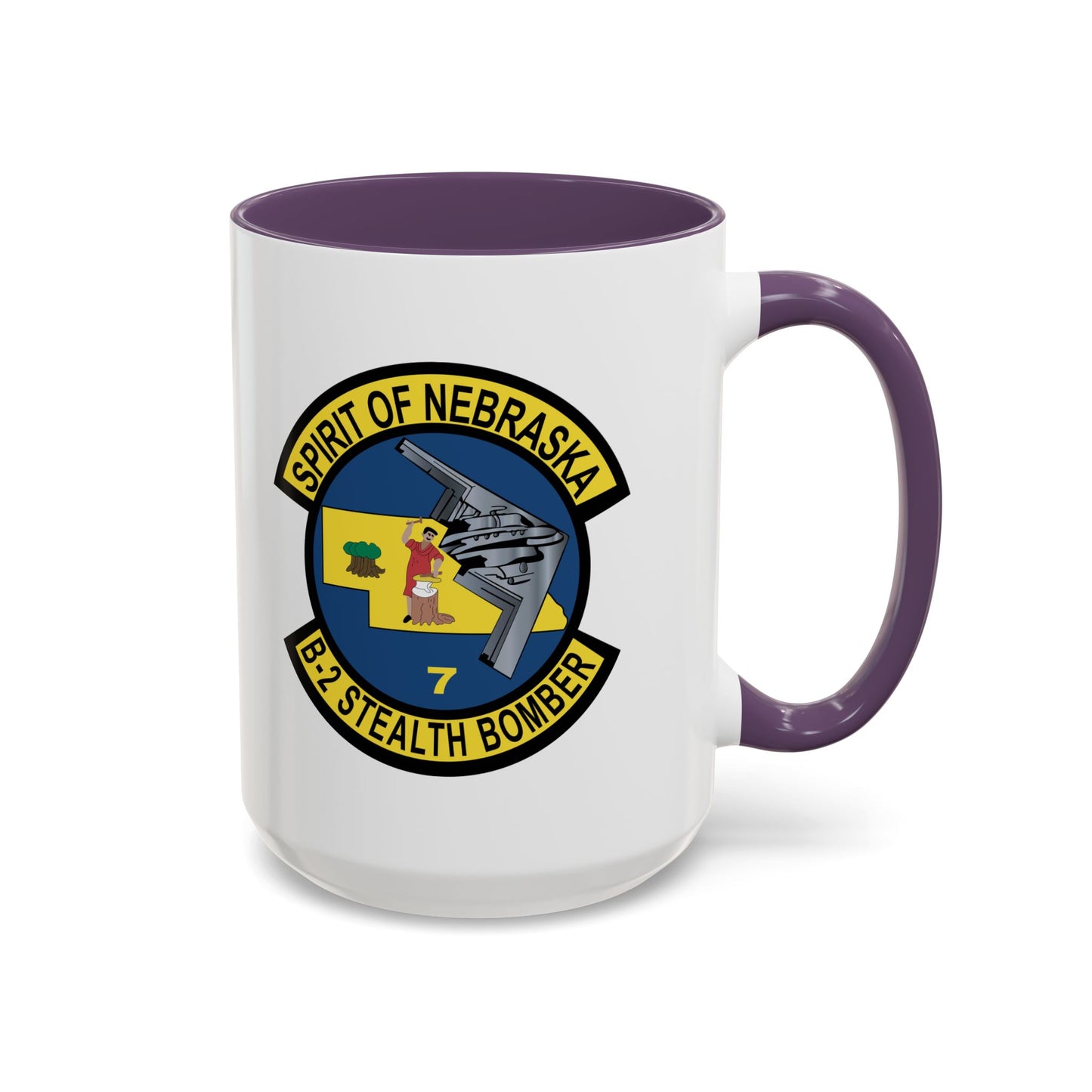 Accent Coffee Mug (11oz & 15oz) - USAF - B2 - Spirit of Nebraska - Stealth Bomber wo txt X 300