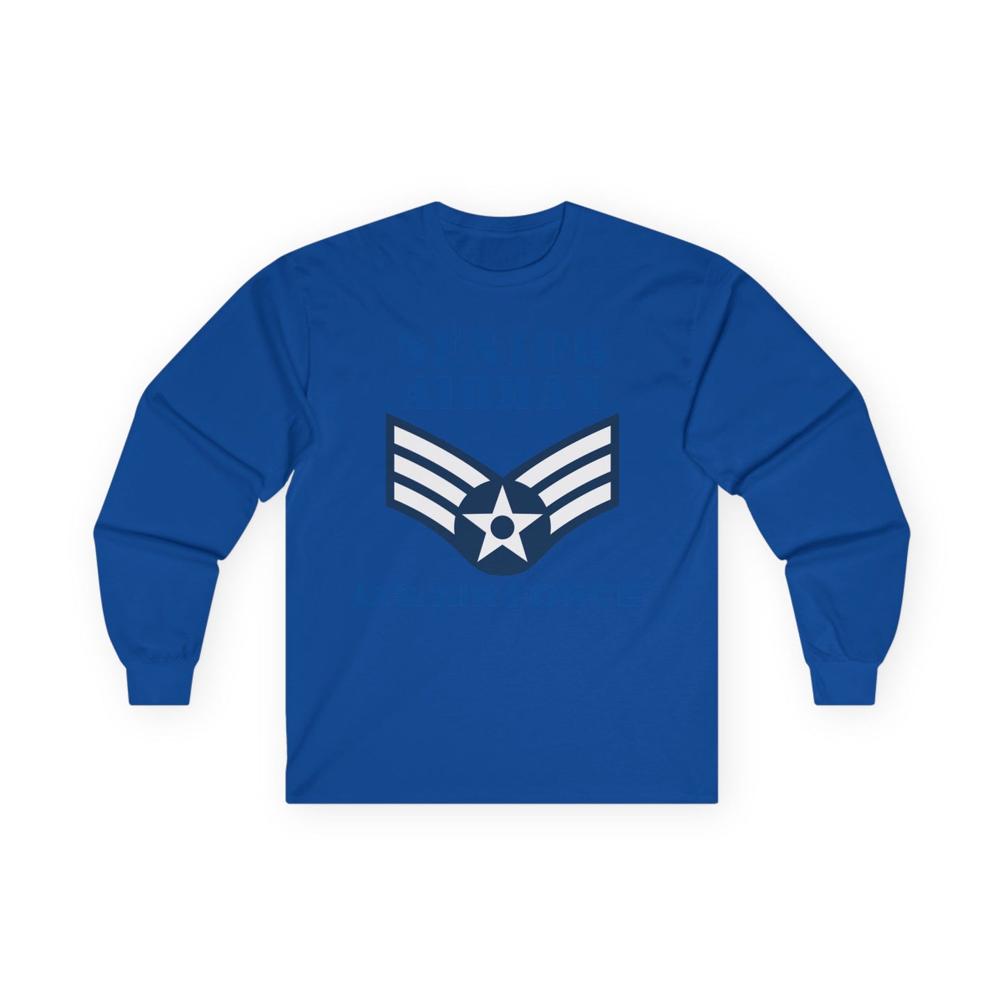 Unisex Ultra Cotton Long Sleeve Tee - USAF - Senior Airman (E4) - 2020 - US Air Force w Text X 300