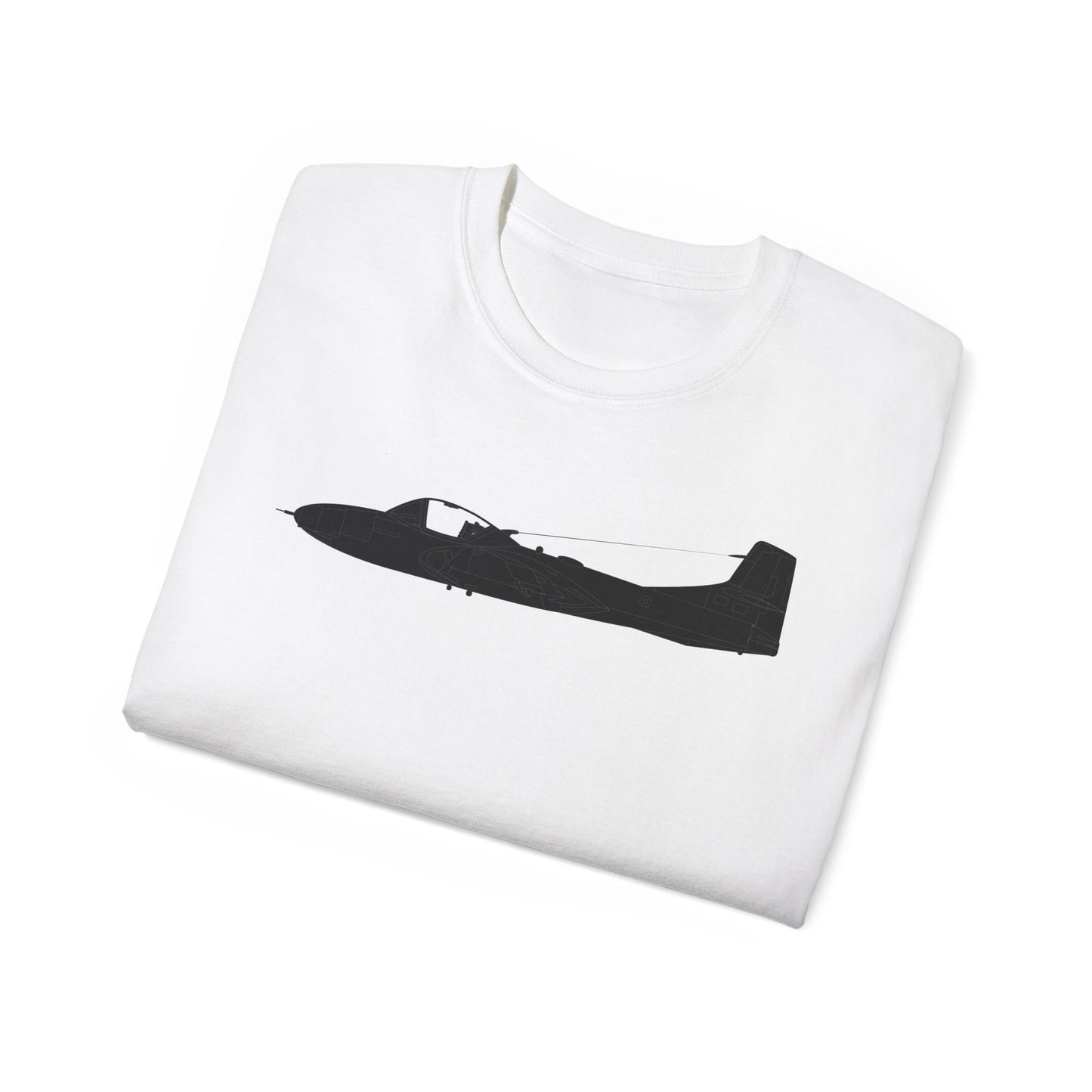 Unisex Ultra Cotton Tee - Aircraft - T-37-Trainer - Top - Black - Metal X 300