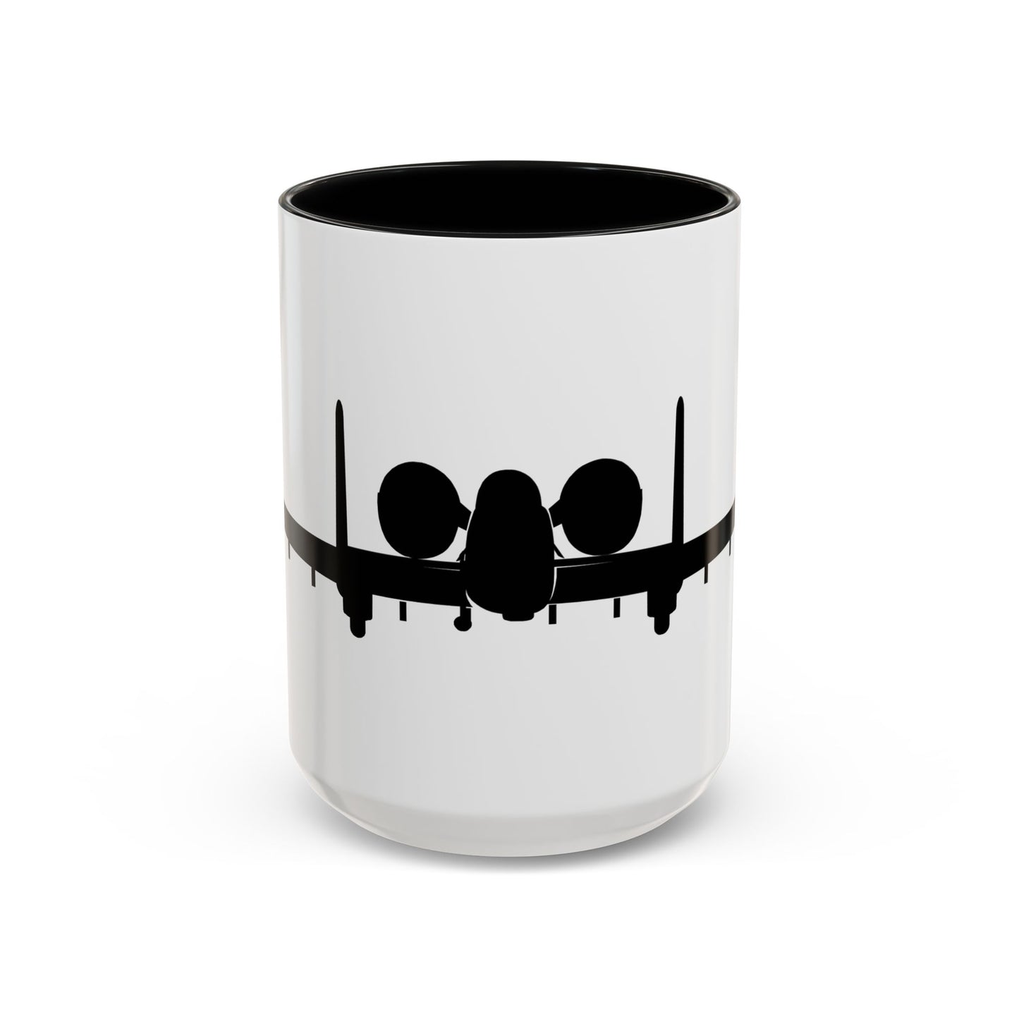 Accent Coffee Mug (11oz & 15oz) - Aircraft - USAF - A-10 Thunderbolt II - Front - Silhouette X 300