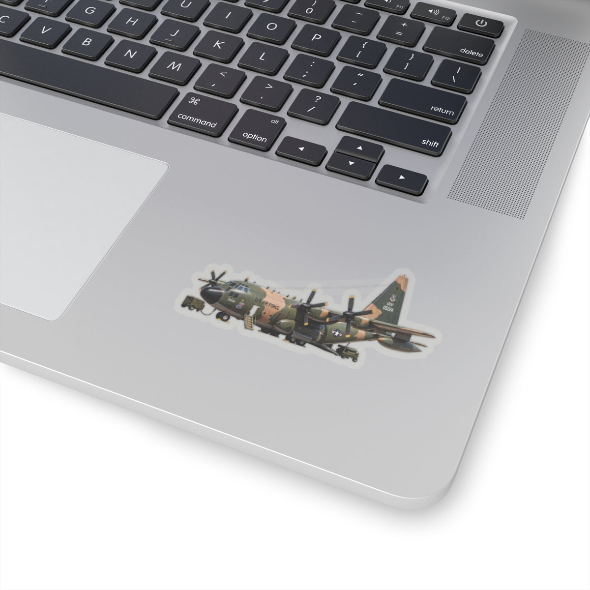 Kiss-Cut Stickers - C-130  Aircraft - Camo - Landing - Parked - Static