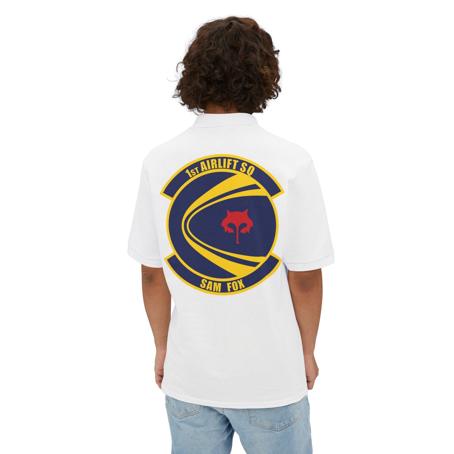 Men's Piqué Polo - USAF - 1st Airlift Squadron wo txt X 300