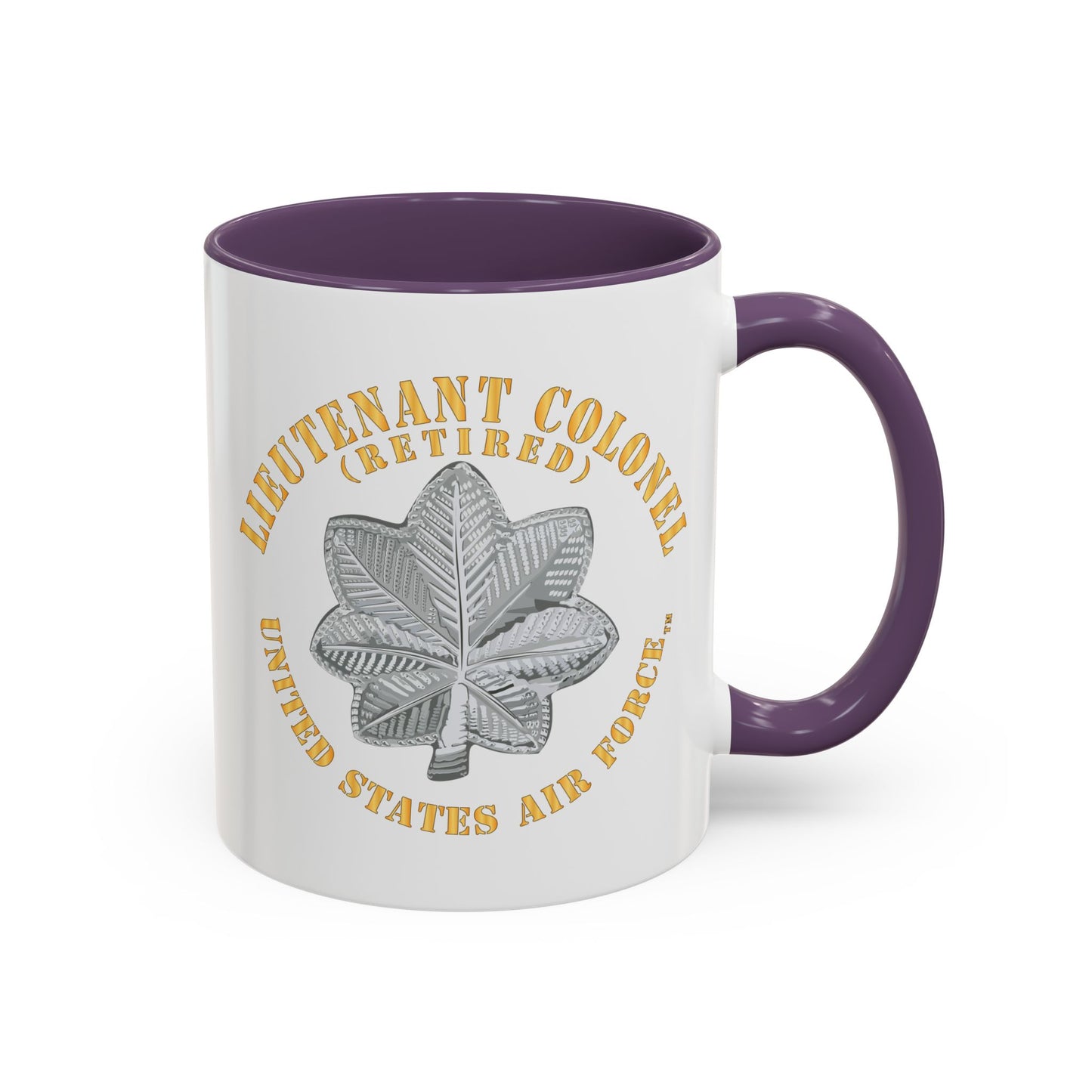 Accent Coffee Mug (11oz & 15oz) - USAF - Lieutenant Colonel - LTC - Retired - TM X 300