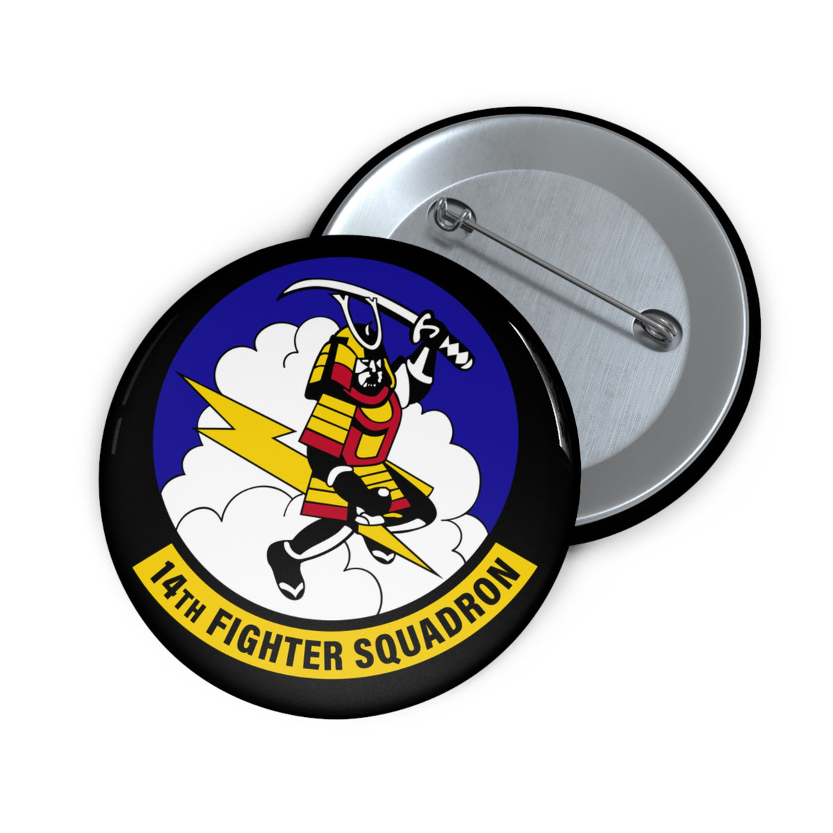 Custom Pin Button - USAF - 14th Fighter Squadron wo txt