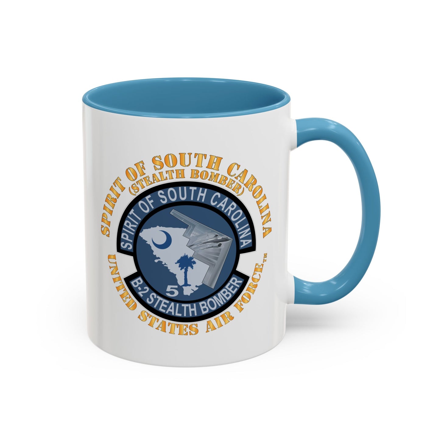 Accent Coffee Mug (11oz & 15oz) - USAF - B2 - Spirit of South Carolina Stealth Bomber X 300
