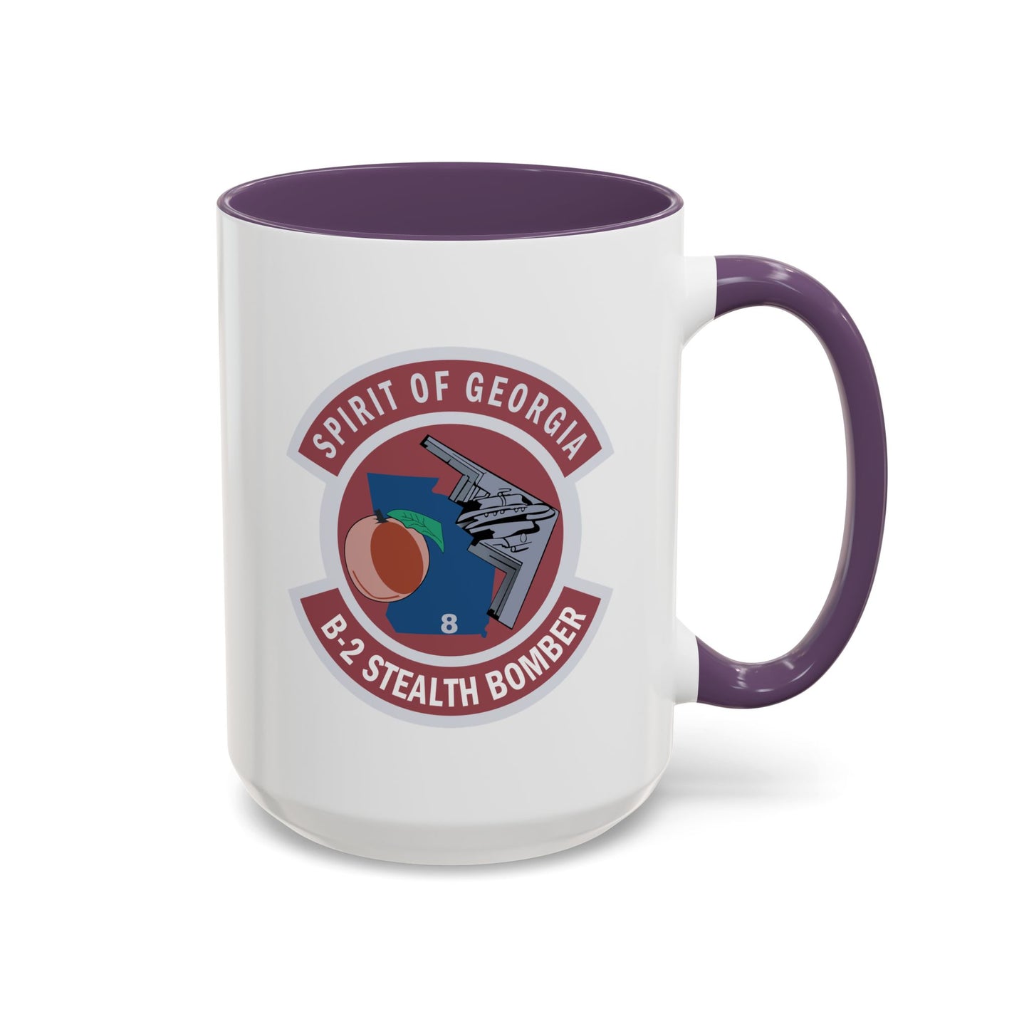 Accent Coffee Mug (11oz & 15oz) - USAF - B2 - Spirit of Georgia - Stealth Bomber wo txt X 300
