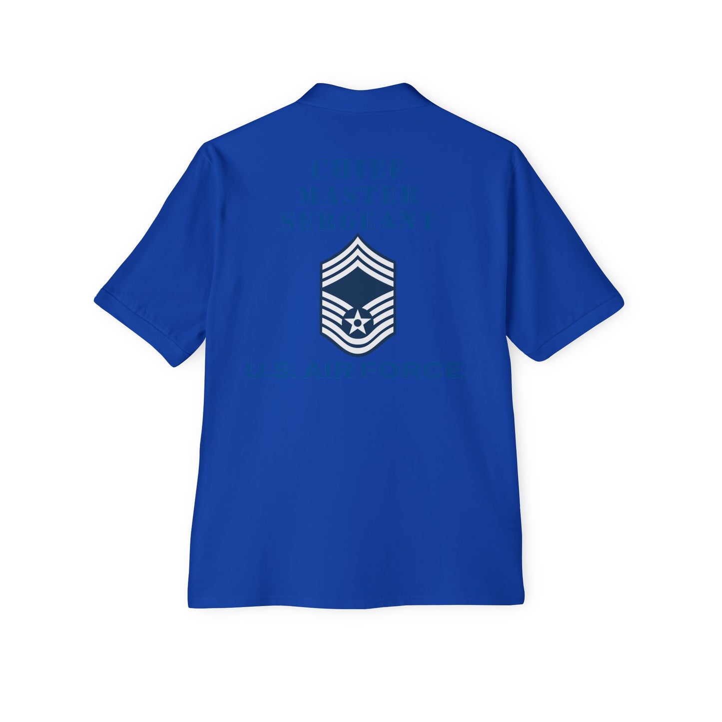 Men's Piqué Polo - USAF - Chief Master Sergeant (E9a) - 2020 - US Air Force w Text X 300