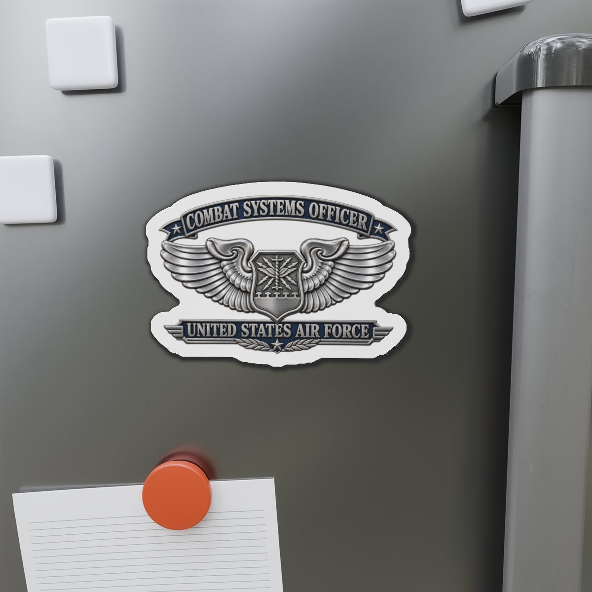 Die-Cut Magnet - USAF - Combat Systems Officer Badge - United States Air Force - 3D - Enhanced