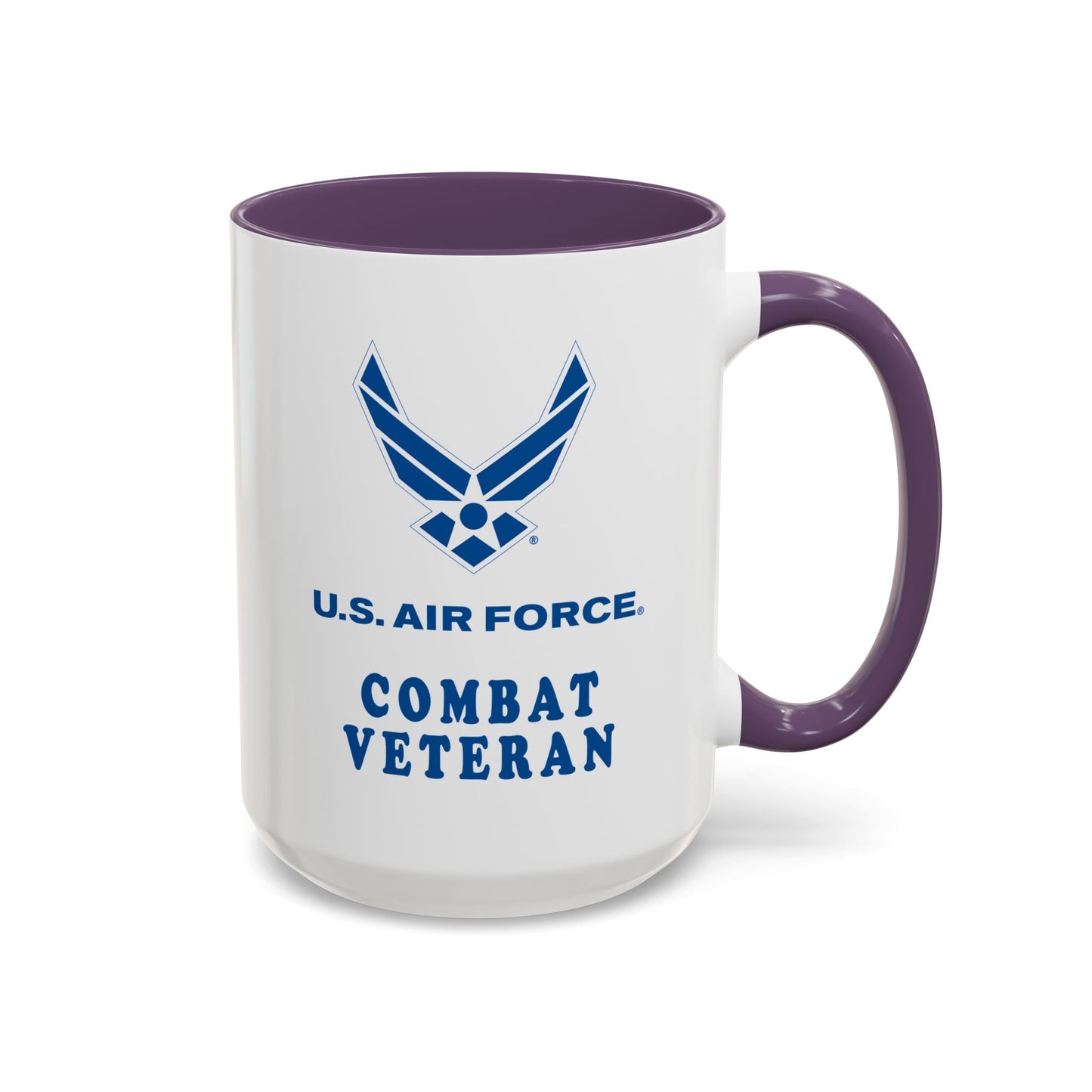 Accent Coffee Mug (11oz & 15oz) - USAF - Air Force - Combat Veteran X 300