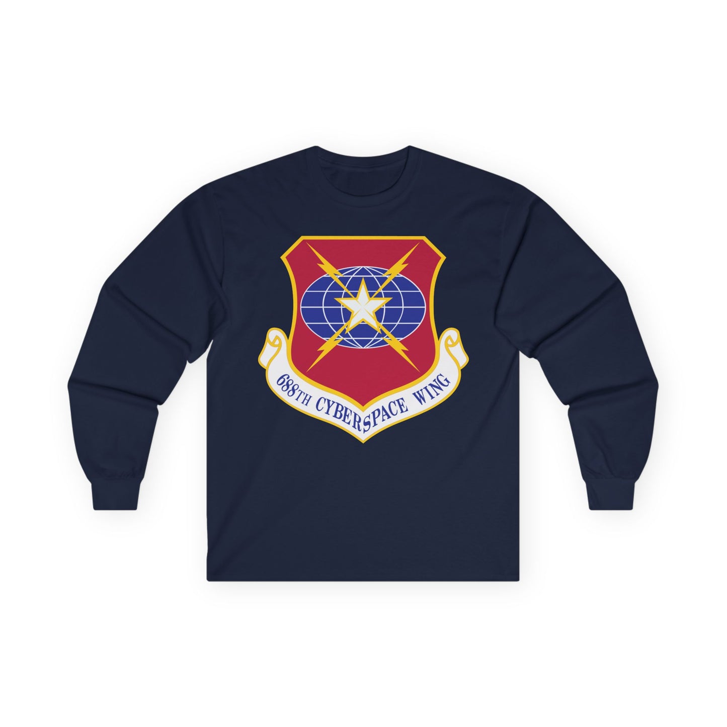 Unisex Ultra Cotton Long Sleeve Tee - USAF - 688th Cyberspace Wing wo Txt X 300