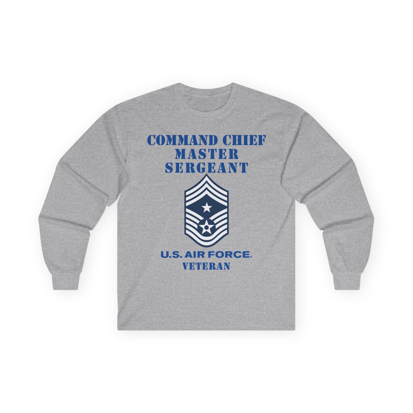 Unisex Ultra Cotton Long Sleeve Tee - USAF - Command Chief Master Sergeant (E9c) - 2020 - Veteran