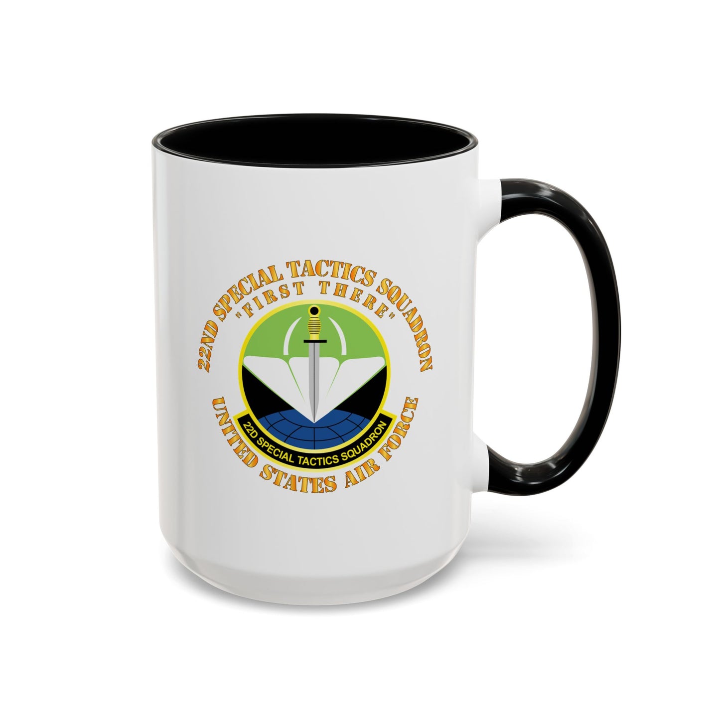 Accent Coffee Mug (11oz & 15oz) - USAF - 22nd Special Tactics Squadron - First There X 300