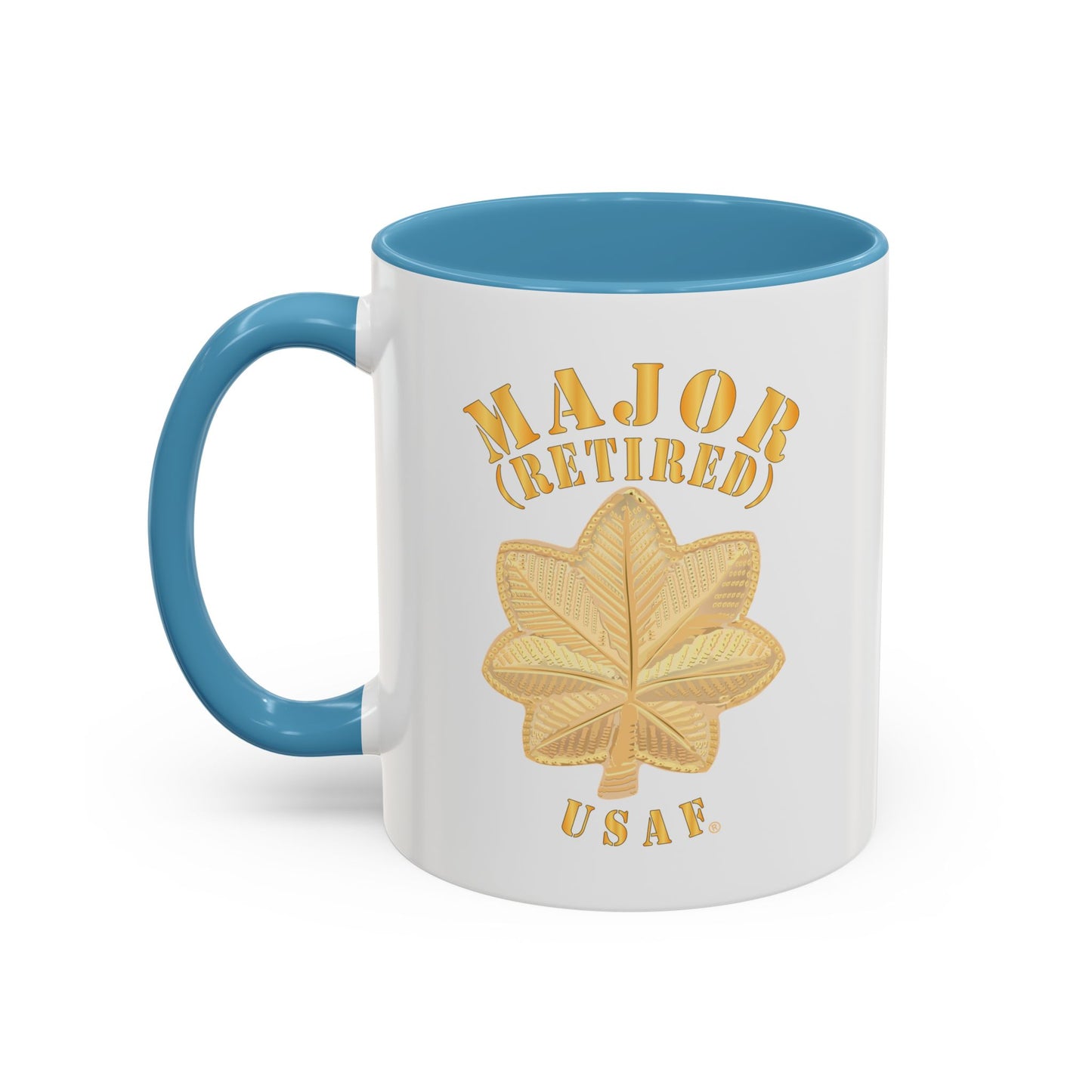 Accent Coffee Mug (11oz & 15oz) - USAF - Major - Retired - USAF X 300