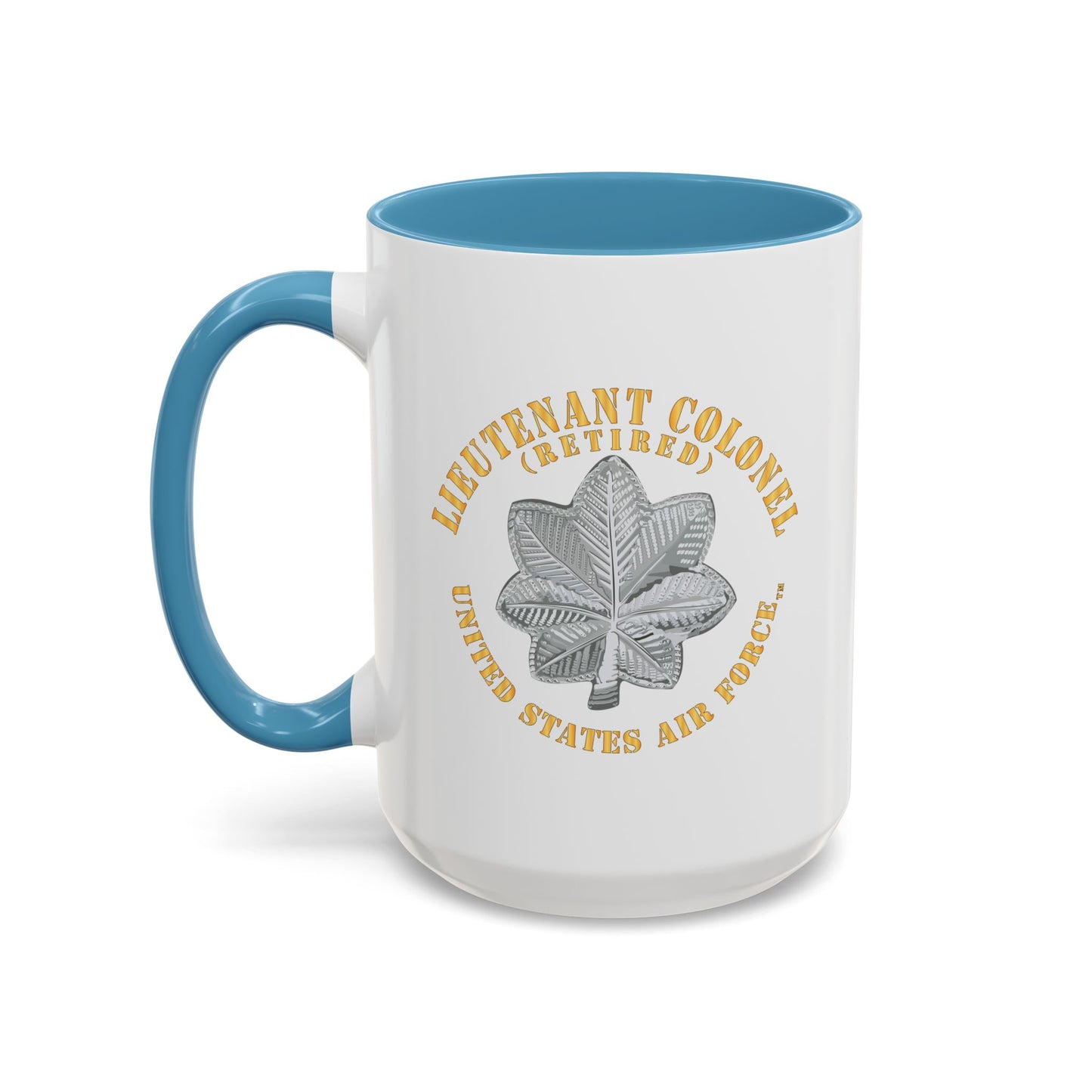 Accent Coffee Mug (11oz & 15oz) - USAF - Lieutenant Colonel - LTC - Retired - TM X 300