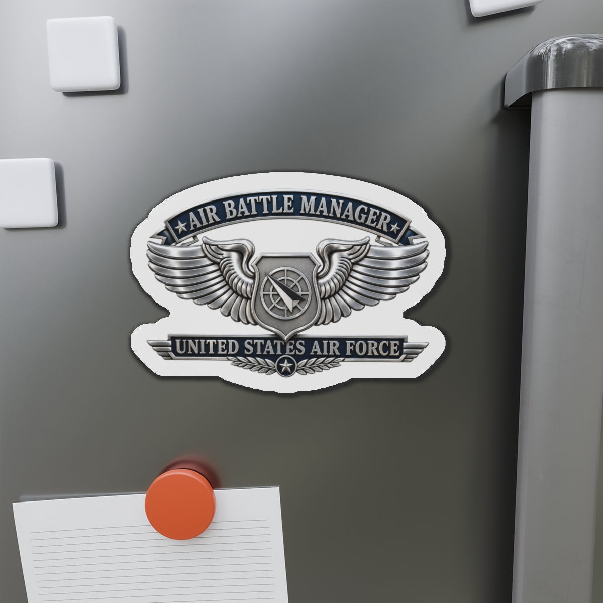 Die-Cut Magnet - USAF - Air Battle Manager Badge - United States Air Force- 3D - Enhanced