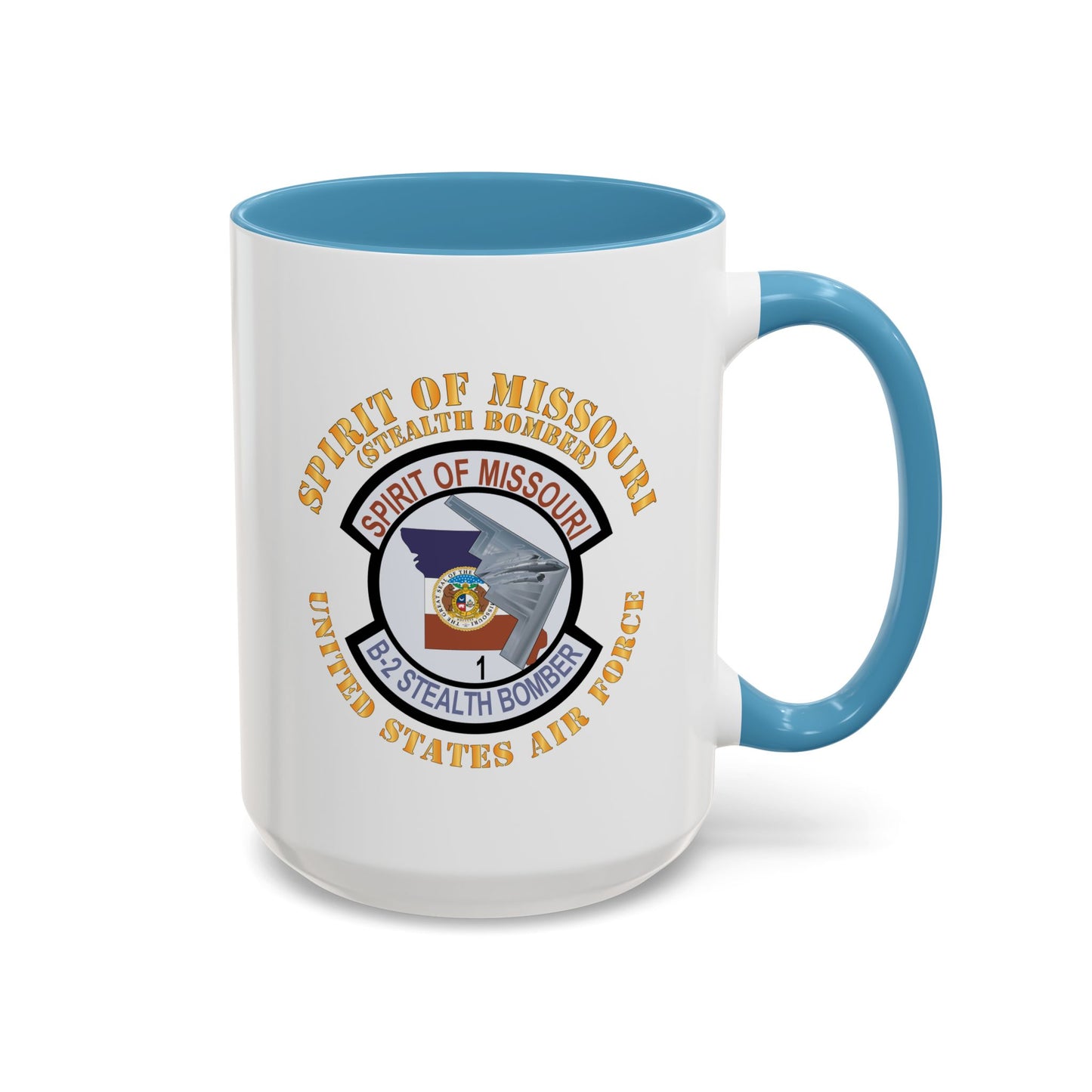 Accent Coffee Mug (11oz & 15oz) - USAF - B2 - Spirit of Missouri Stealth Bomber X 300