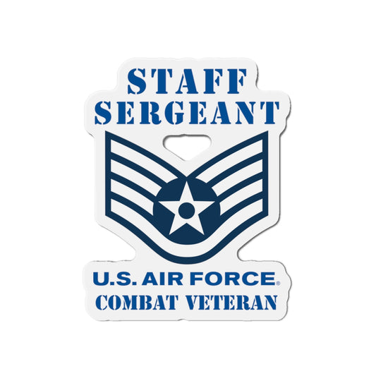 Die-Cut Magnet - USAF - Staff Sergeant (E5) - 2020 - Combat Veteran