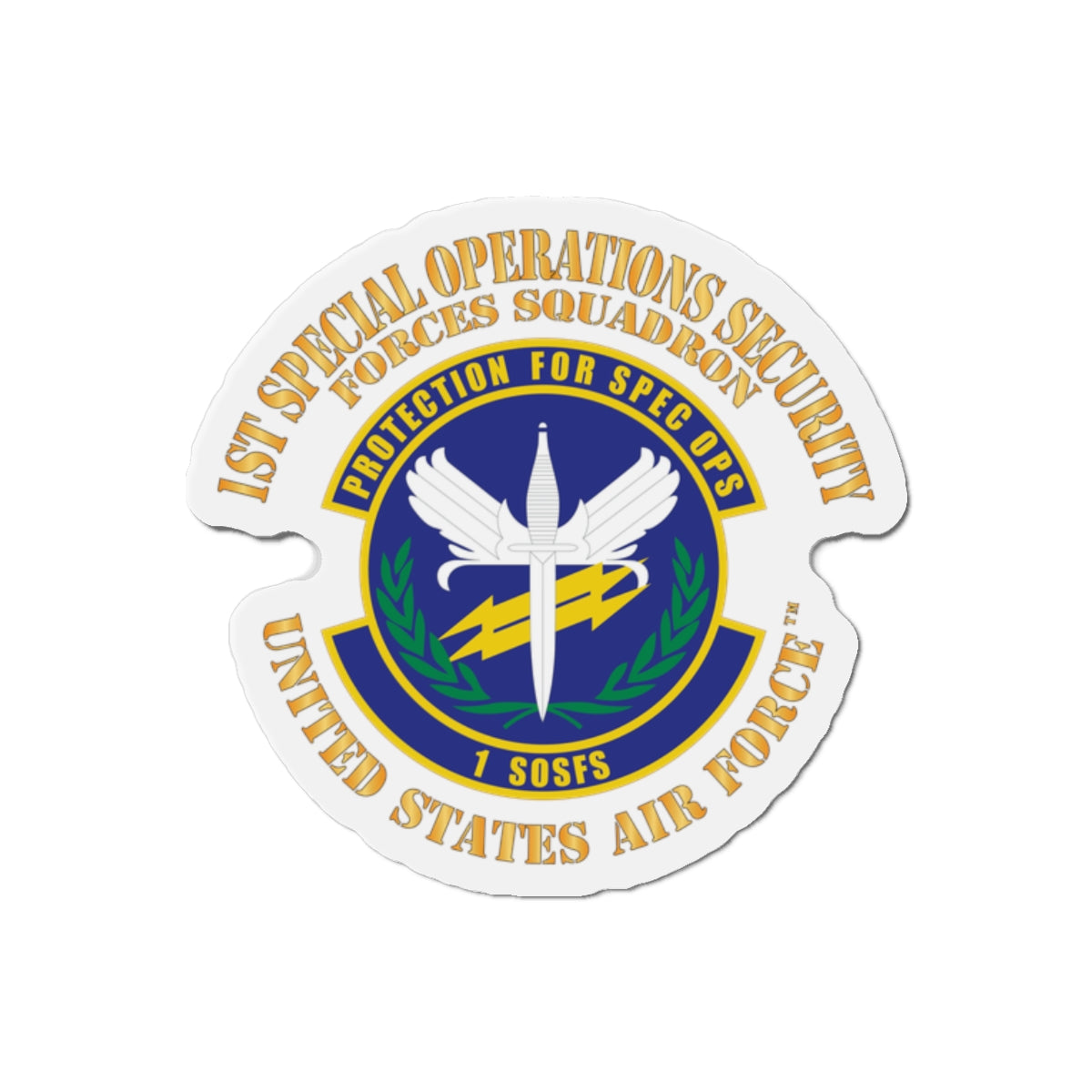 Die-Cut Magnet - USAF - 1st Special Operations Security Forces Squadron X 300