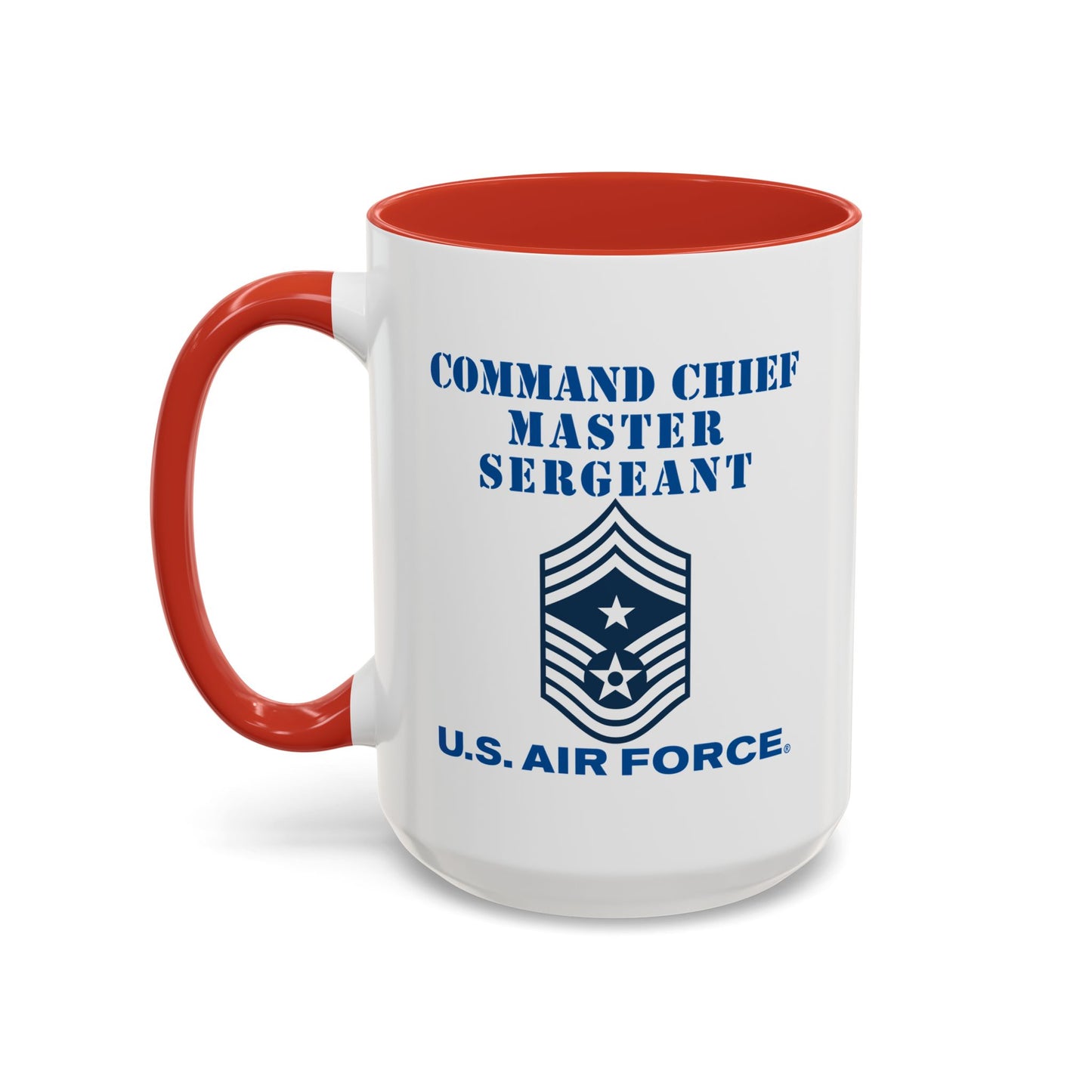 Accent Coffee Mug (11oz & 15oz) - USAF - Command Chief Master Sergeant (E9c) - 2020 - US Air Force w Text X 300