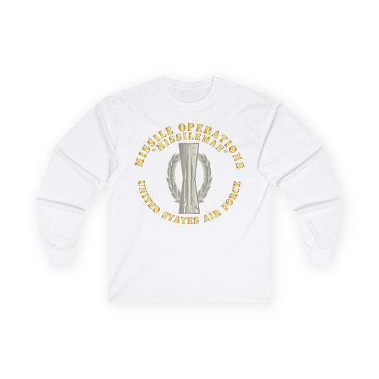 Unisex Ultra Cotton Long Sleeve Tee - USAF - Missile Operations - Missileman - Basic