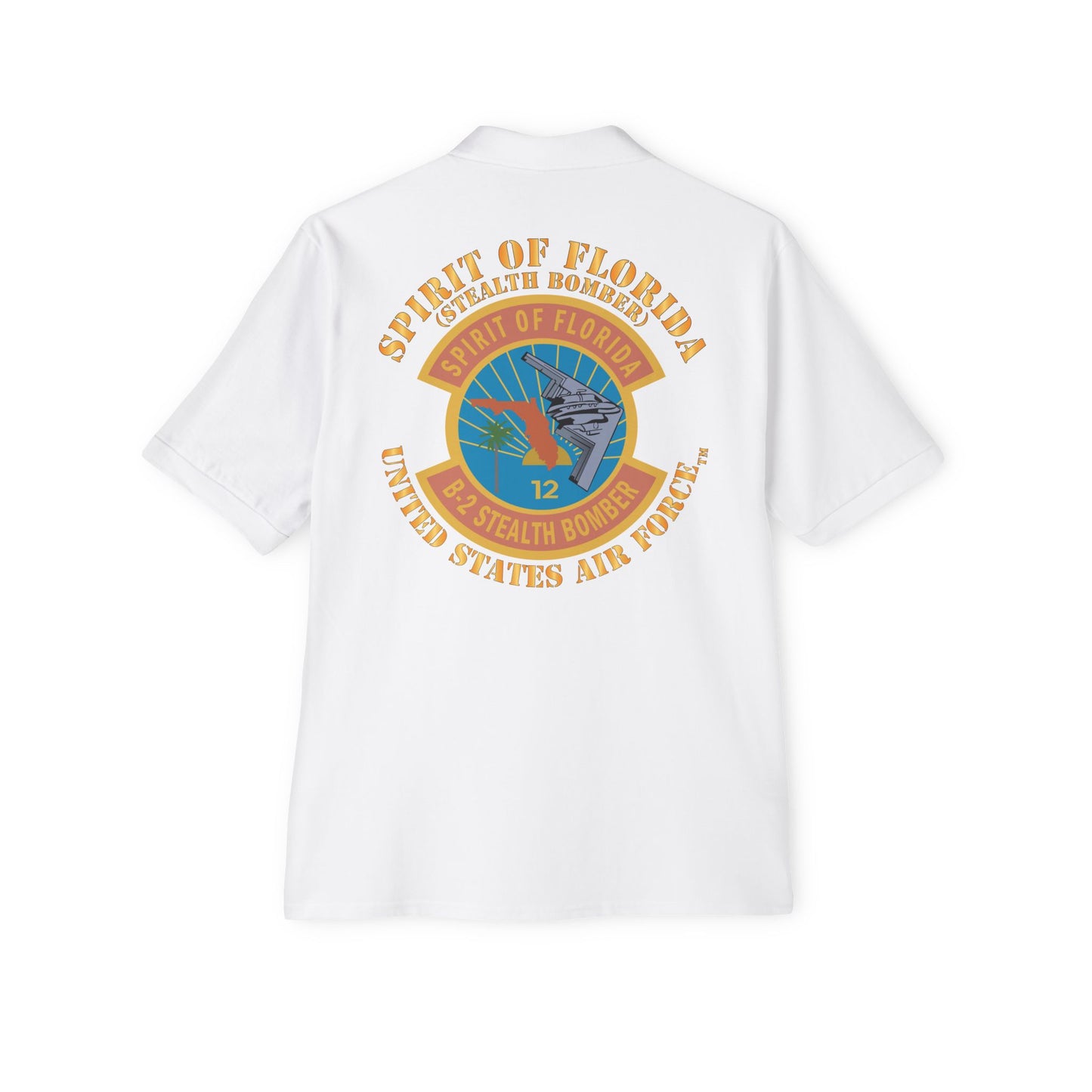 Men's Piqué Polo - USAF - B2 - Spirit of Florida - Stealth Bomber X 300
